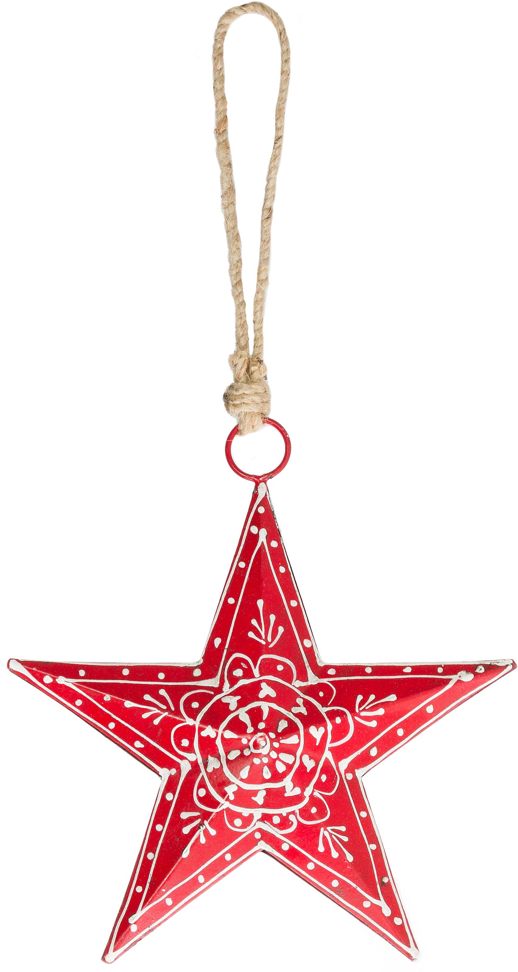 Myflair Möbel & Accessoires Dekohänger »Weihnachtsdeko rot«, (1 St.), in  Sternform, Länge ca. 15 cm bestellen bei OTTO