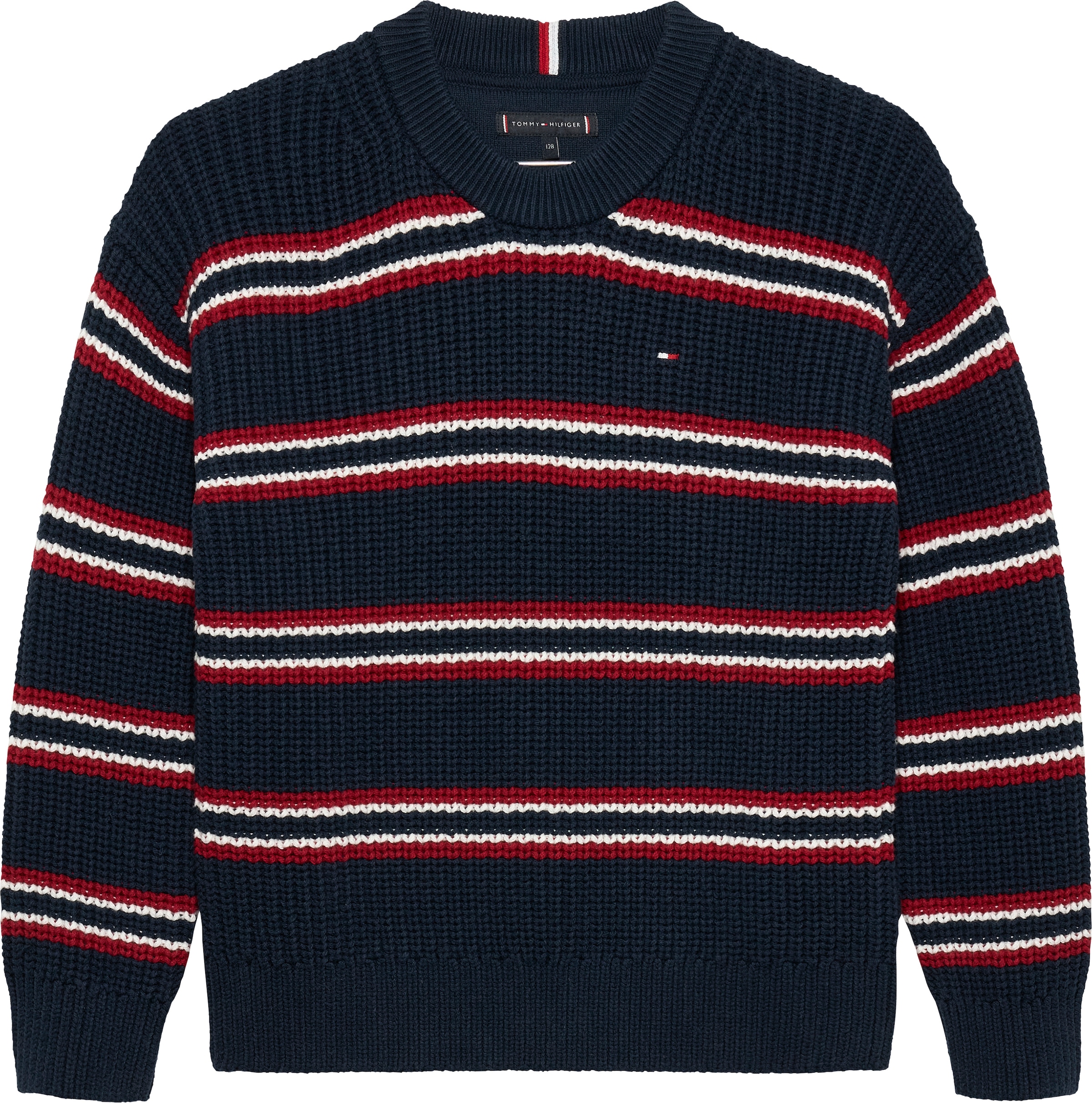 Tommy Hilfiger Strickpullover »HALF CARDIGAN C-NECK SWEATER«, Kinder bis 16 Jahre