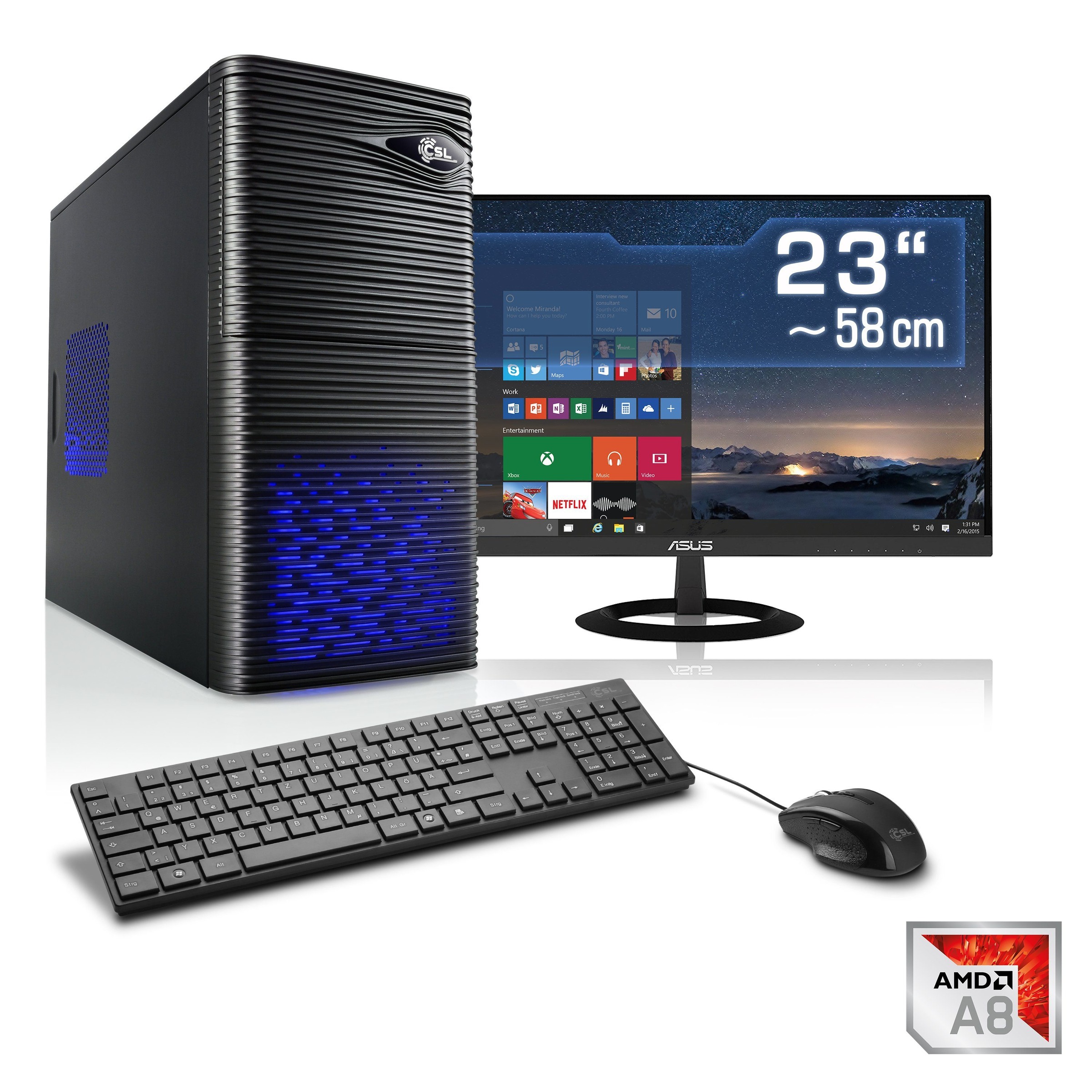 »Sprint T4311 Windows 10 Home« PC-Komplettsystem (AMD)