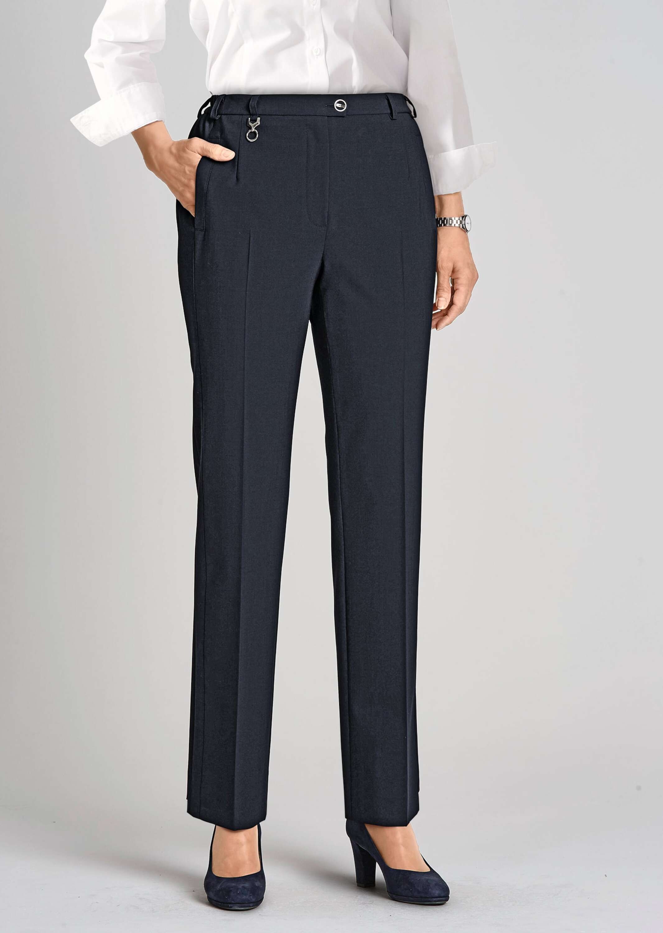 GOLDNER Stoffhose »Kurzgröße Trevira-Schurwollhose CARLA«