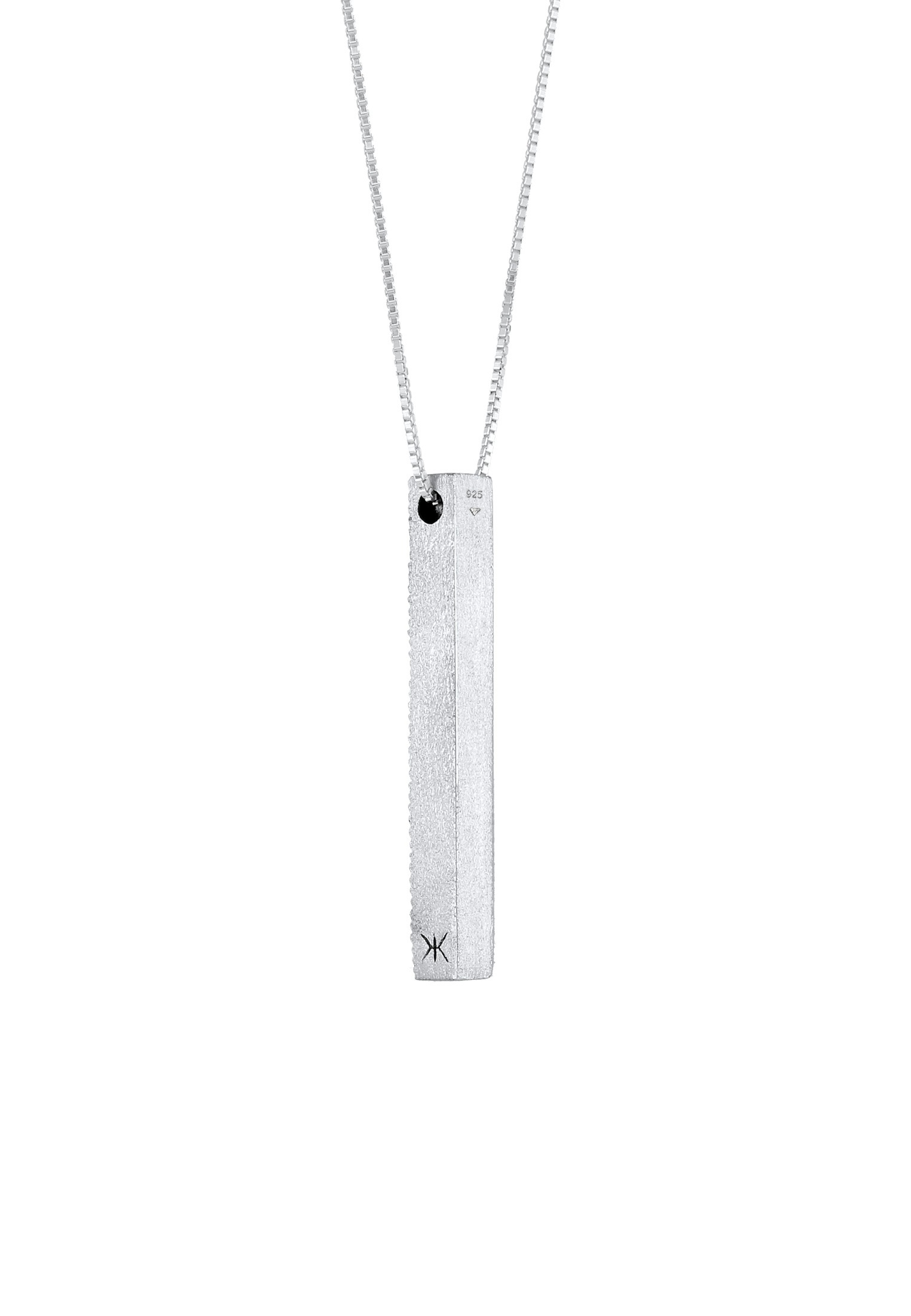Kuzzoi Lange Kette »Halskette Herren Panzerkette Stab Barren 925 Silber«