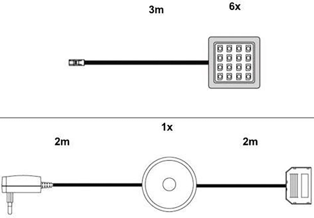 trendteam LED Schrankinnenraumbeleuchtung LED-Board 2 Stk. Warmweiß
