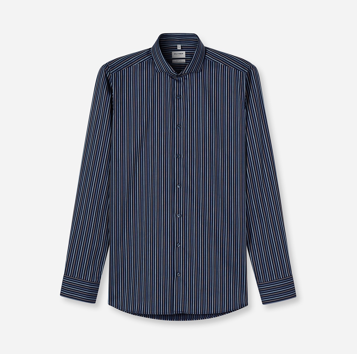 OLYMP Langarmhemd »Level Five« Businesshemd, body fit, Haifischkragen, gestreift