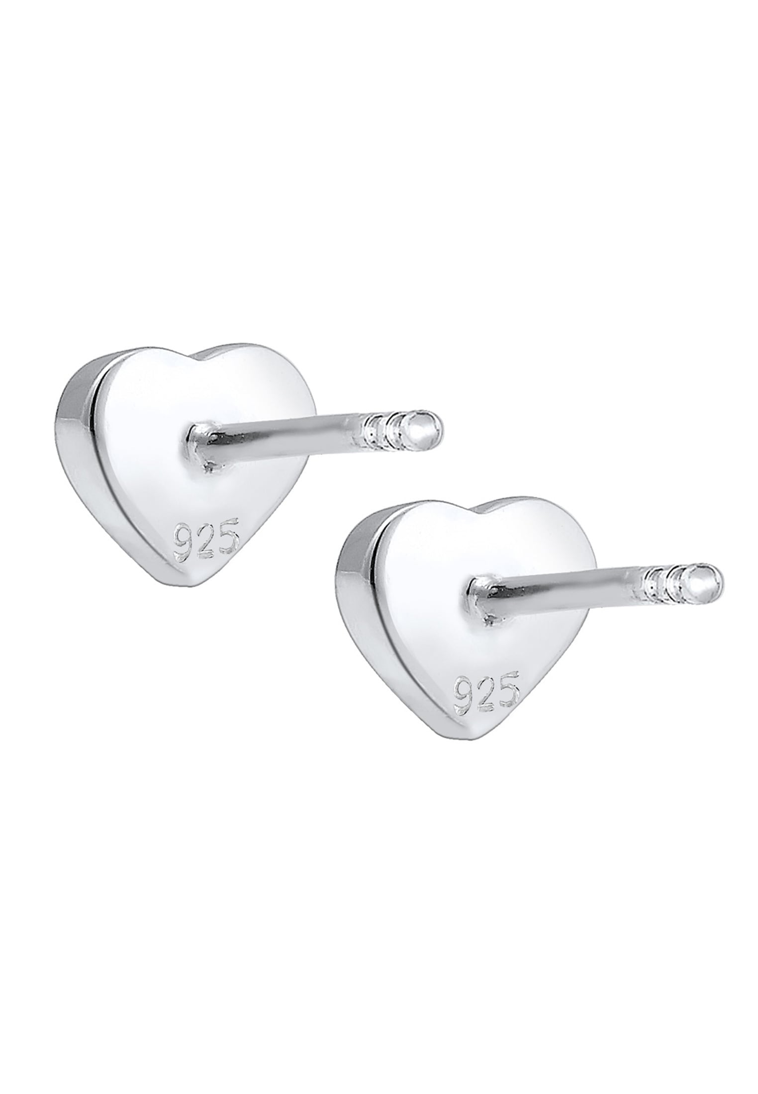 Elli Paar Ohrstecker »Ohrringe Kinder Herz Stecker Rosa Emaille 925 Silber«