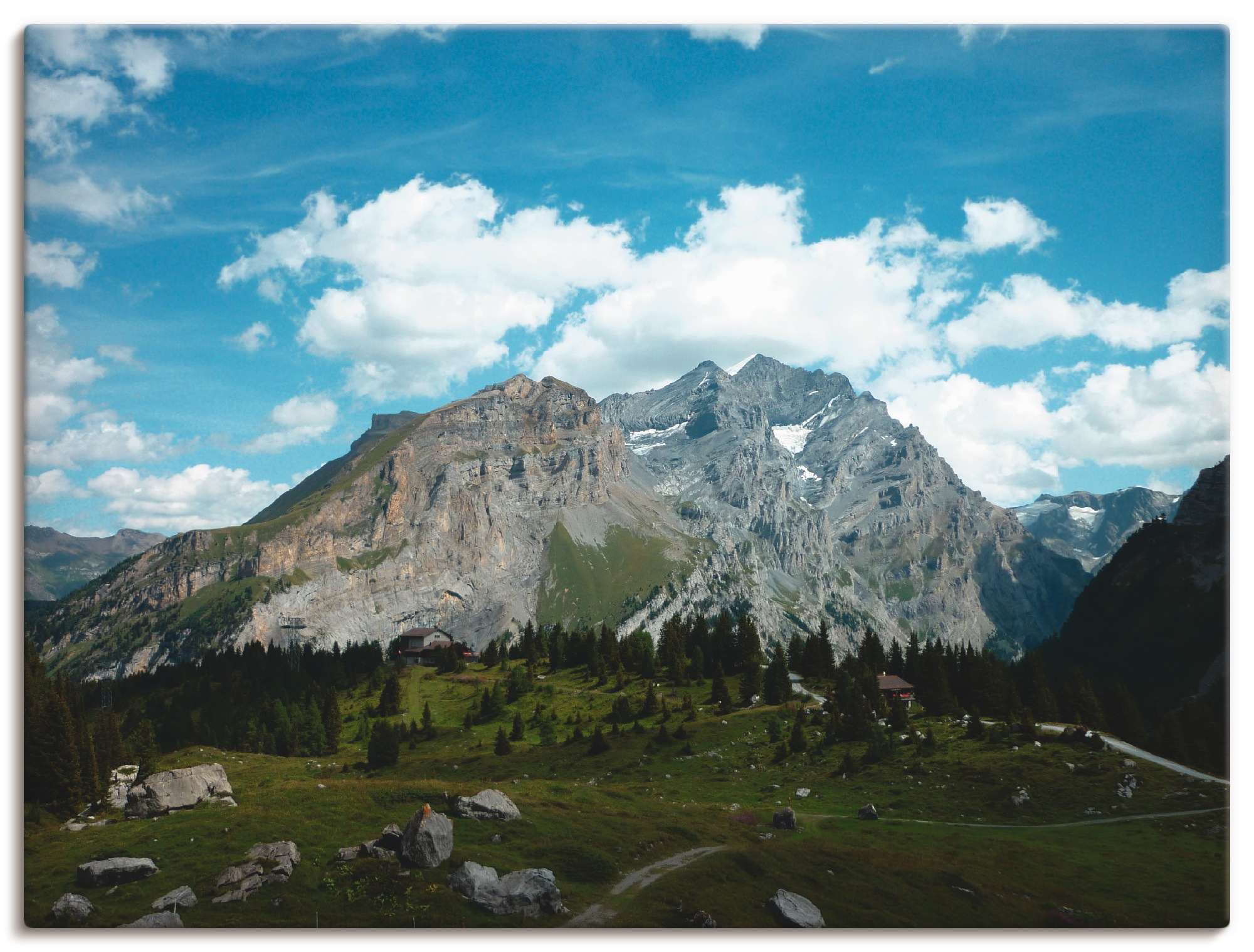 Artland Wandbild »Oeschinensee in den Alpen«, Berge, (1 St.), in vielen Größen & Produktarten -Leinwandbild, Poster, Wandaufkleber / Wandtattoo auch für Badezimmer geeignet
