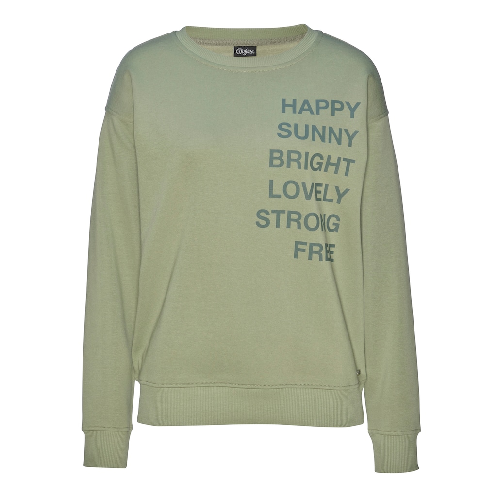 Buffalo Sweatshirt, mit Statement Druck, Loungeanzug