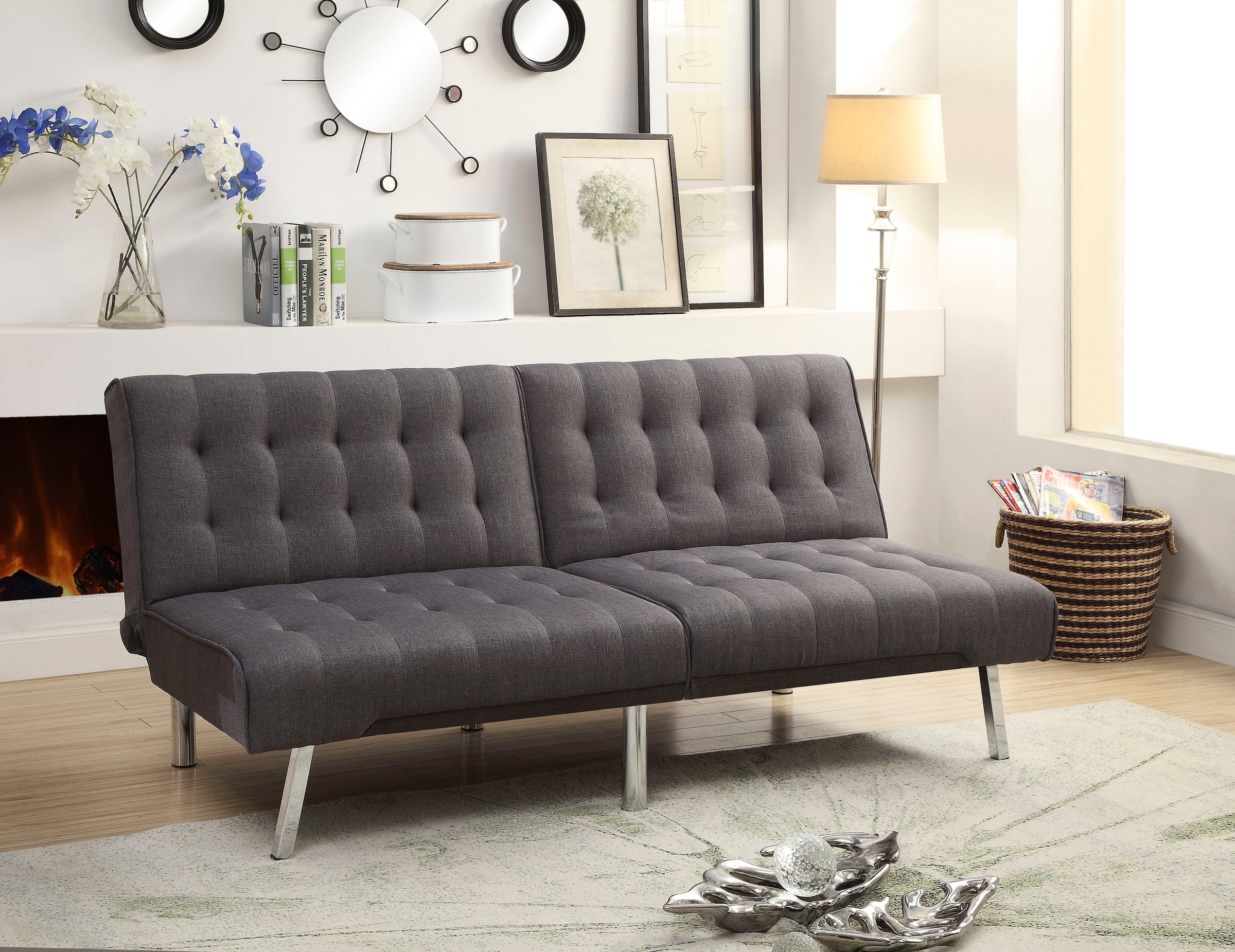 ATLANTIC home collection Sofa »Pierre«, mit verstellbarer Rückenlehne, mit Wellenunterfederung