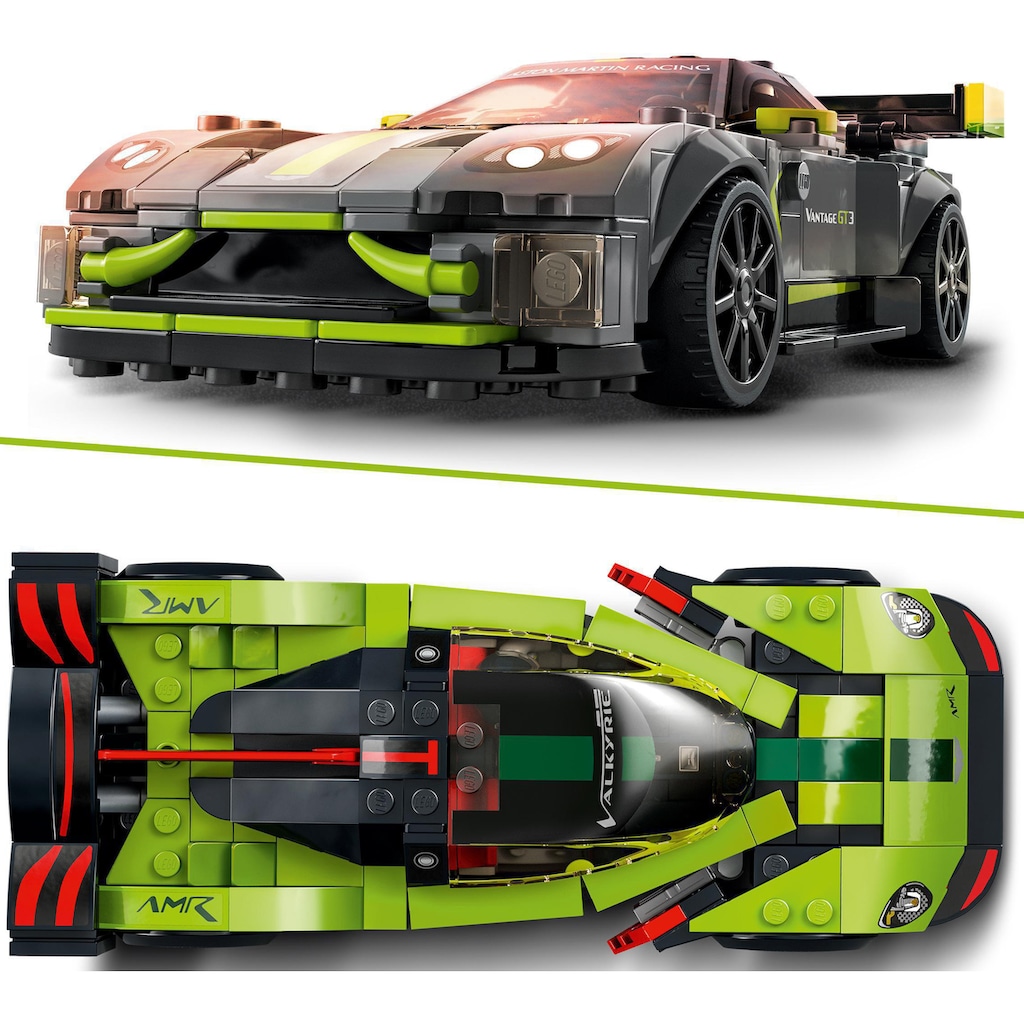 LEGO® Konstruktionsspielsteine »Aston Martin Valkyrie AMR Pro & Aston Martin Vantage GT3 (76910)«, (592 St.), LEGO® Speed Champions