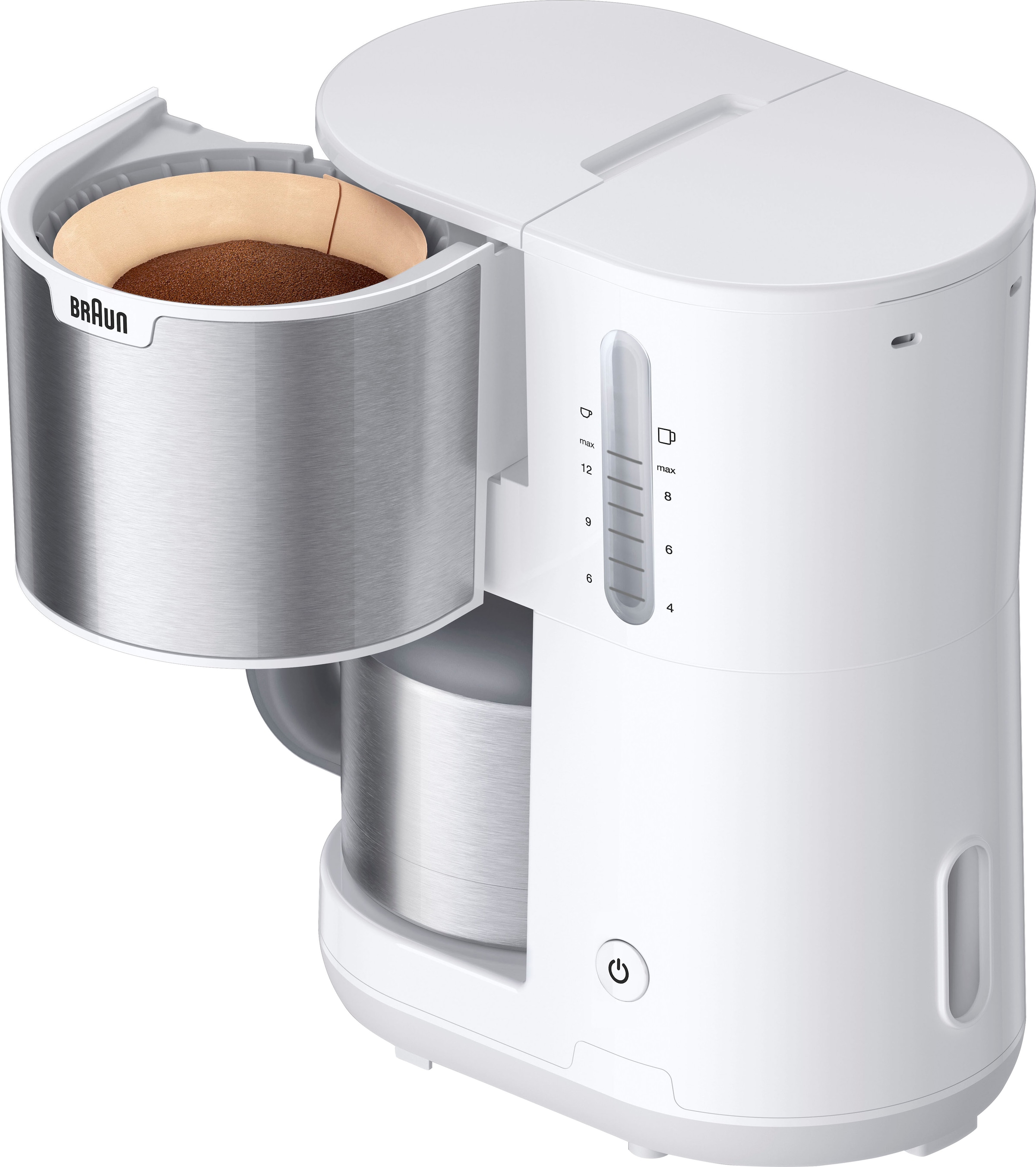 Braun Filterkaffeemaschine »PurShine KF1505 WH 1,2 jetzt bei OTTO Thermokanne«, Papierfilter Kaffeekanne, l mit