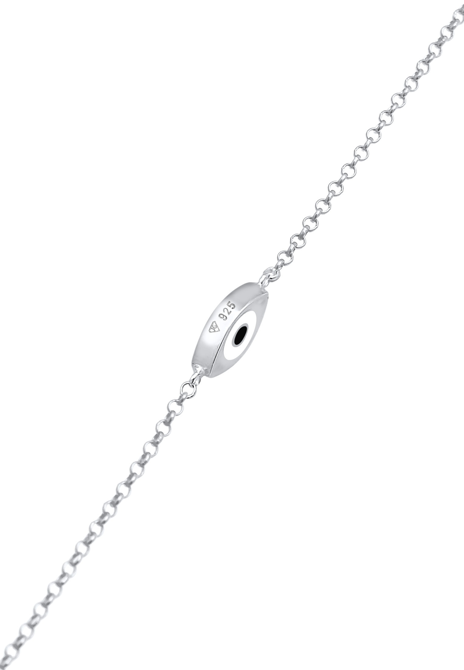 Elli Armkette »Armband Evil Eye Auge Symbol Emaille 925er Silber«