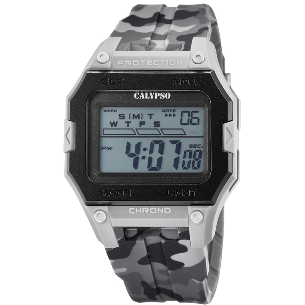 CALYPSO WATCHES Chronograph »X-Trem, K5810/1«, Armbanduhr, Quarzuhr, Herrenuhr, Datum, Digitalanzeige, Stoppfunktion