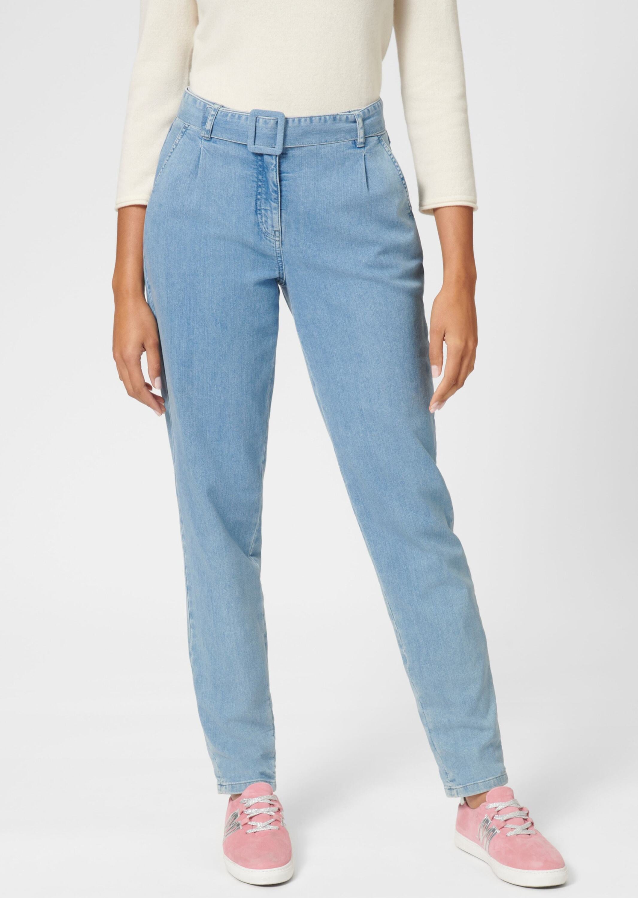 MADELEINE Regular-fit-Jeans »Hose Karotten-Jeans mit Bundfalten«