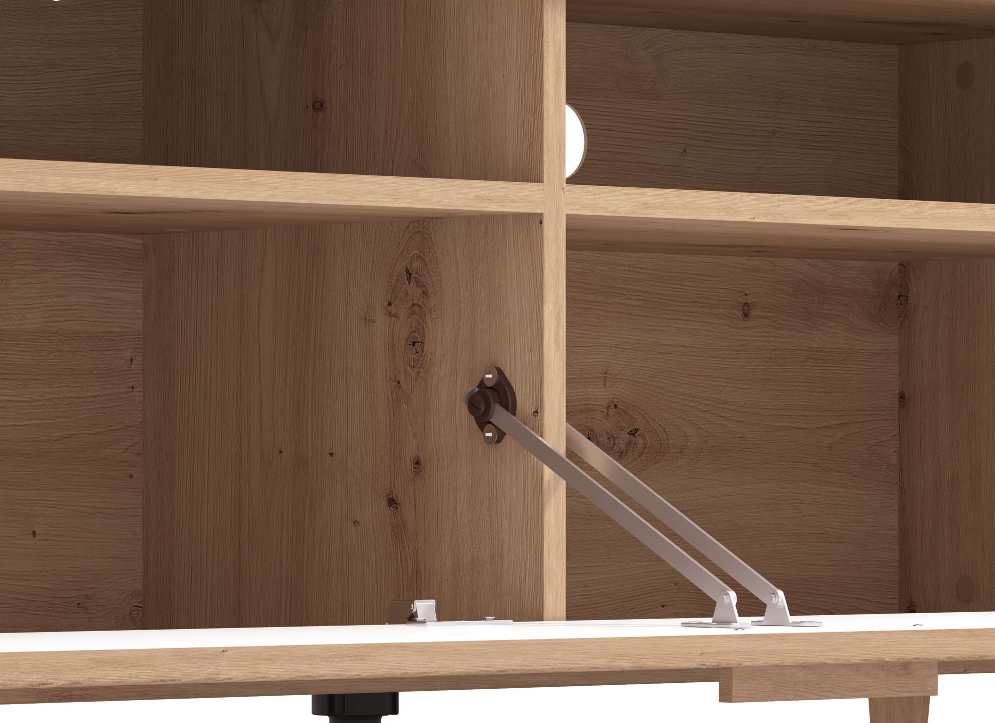 INOSIGN Lowboard »Redon, TV-Board, TV-Schrank, TV-Lowboard«, TV-Kommode, Breite 128, Klapptür in 3D Optik, Artisan Eiche