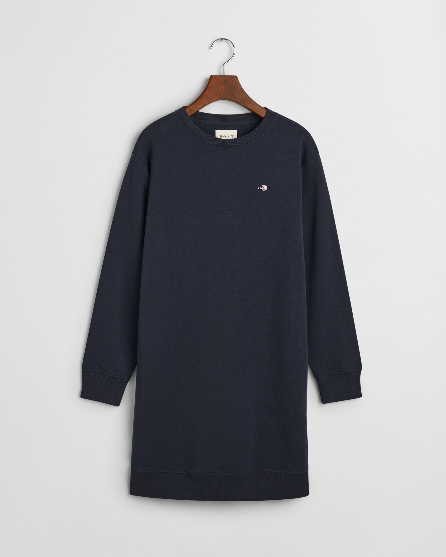 Gant Sweatkleid »SHIELD C-NECK SWEAT DRESS«, Shield Sweatkleid mit Rundhalsausschnitt