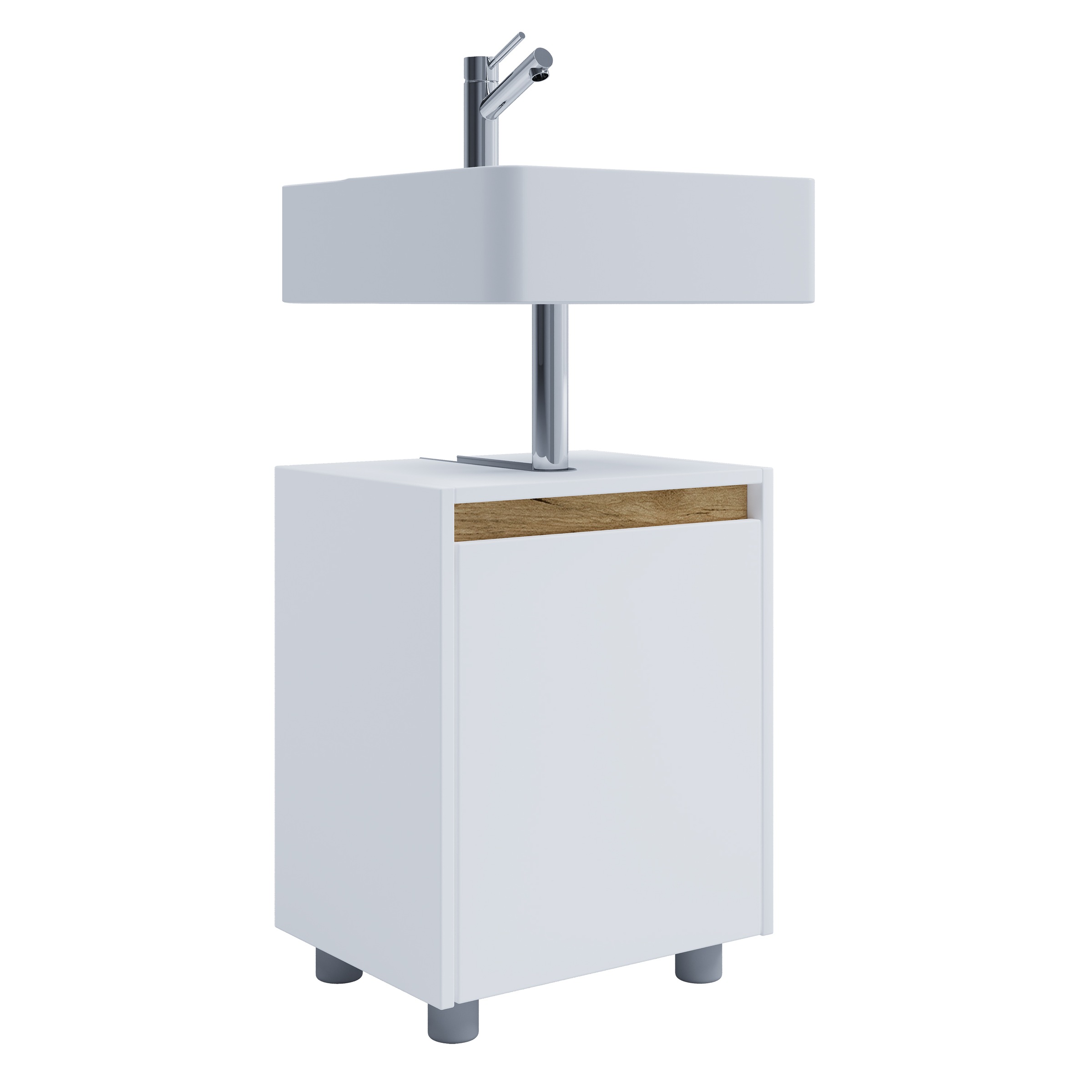 VCM Waschbeckenschrank »Holz Badschrank Badunterschrank 55x42x33 Cosila« 1 Stk. tlg.