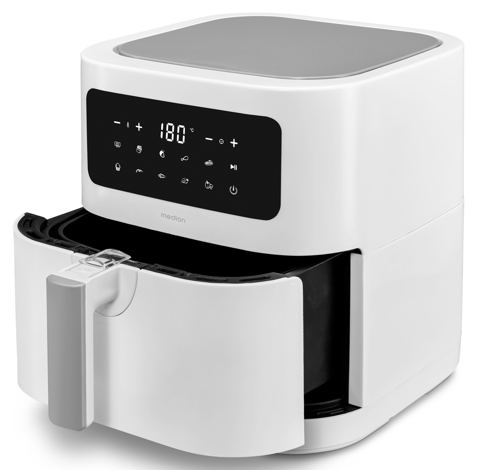 Medion® Heißluftfritteuse »MD11740  E40 XL, Nutzinhalt 5,2 L; Korb in Korb«, 2000 W, digitales Bedienfeld, 9 Automatikprogramme