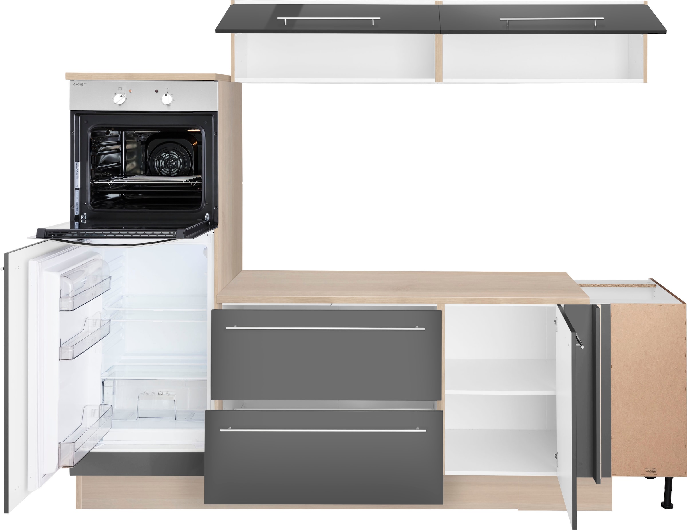 OPTIFIT Winkelküche »Bern«, Stellbreite 265x175 cm, wahlweise mit E-Geräten