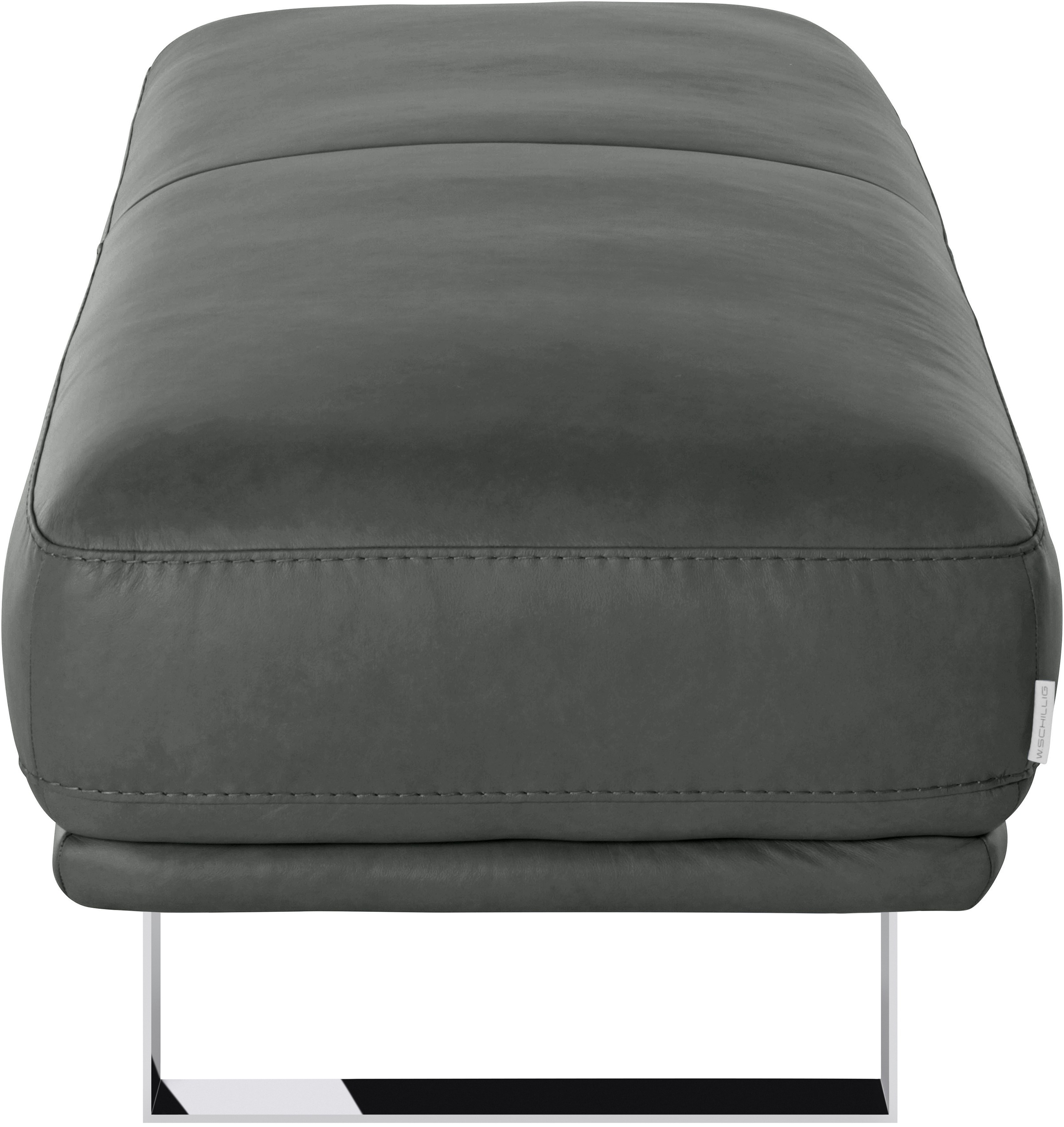 W.SCHILLIG Hocker »montanaa« mit Metallkufen in Chrom glänzend, Breite 141 cm