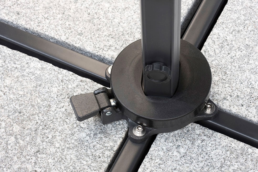 Schneider Schirme Ampelschirm »Rhodos« mit Schutzhülle und Schirmständer, ohne Wegeplatten