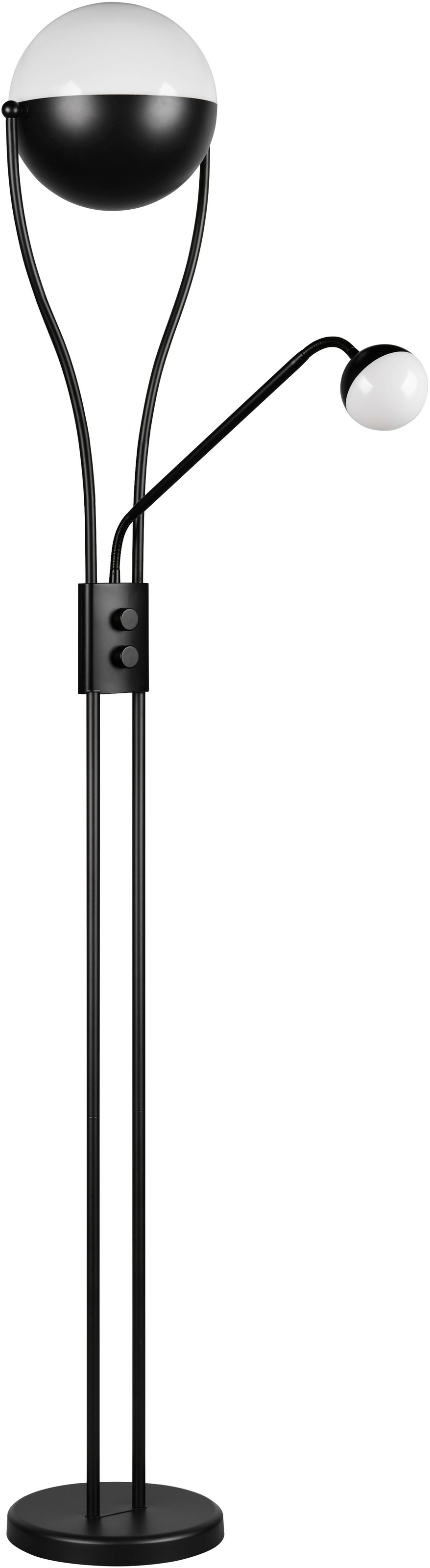 TRIO Leuchten LED Stehlampe »CHRIS, LED Stehleuchte, mit Lesearm, Drehdimmer« LED-Board 1 Stk. Warmweiß flexibles Leselicht getrennt schalten + dimmen, warmweißes Licht 3000K