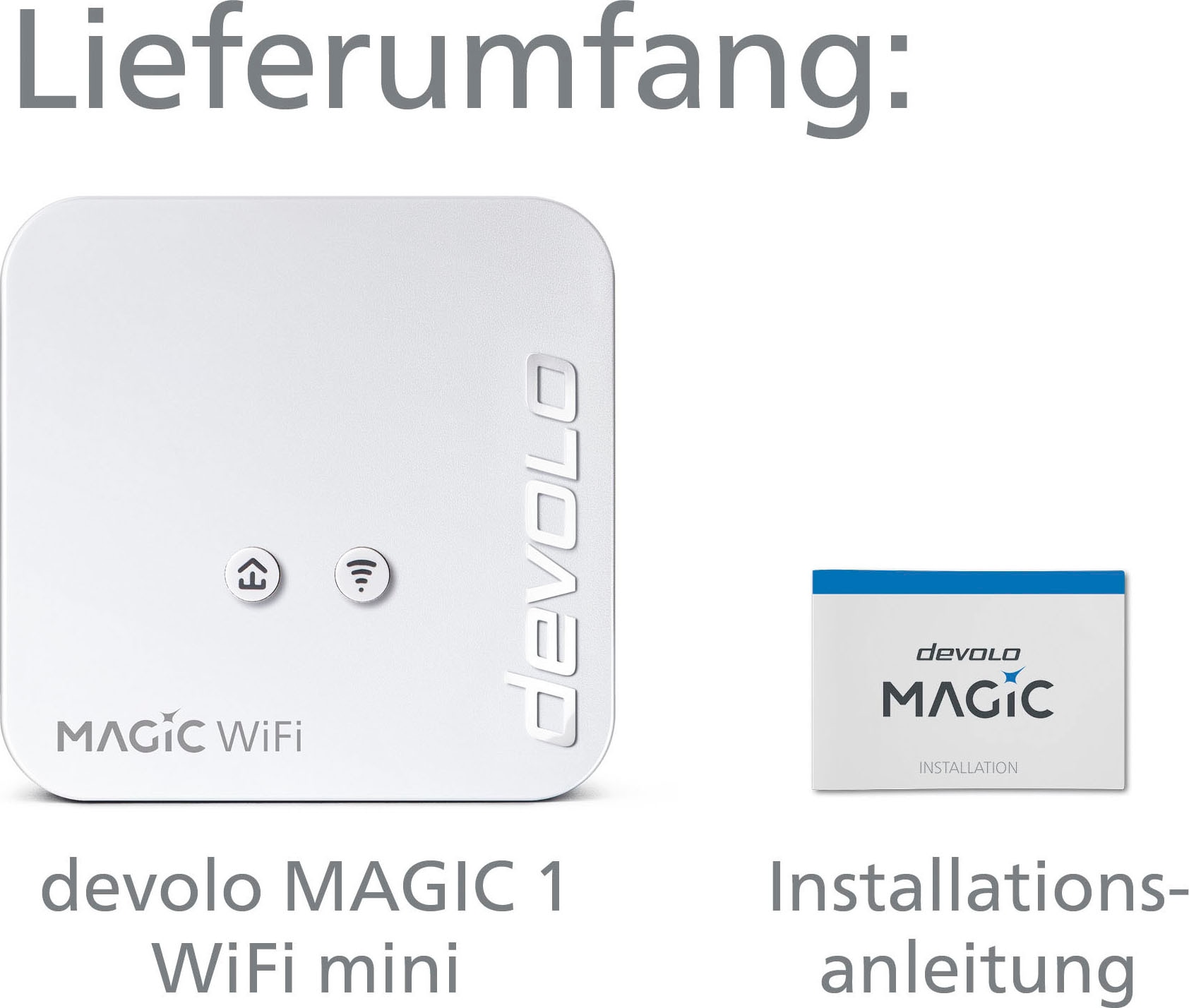 DEVOLO WLAN-Repeater »Magic 1 WiFi mini Ergänzung (1200Mbit, Powerline + WLAN, 1x LAN, Mesh)«