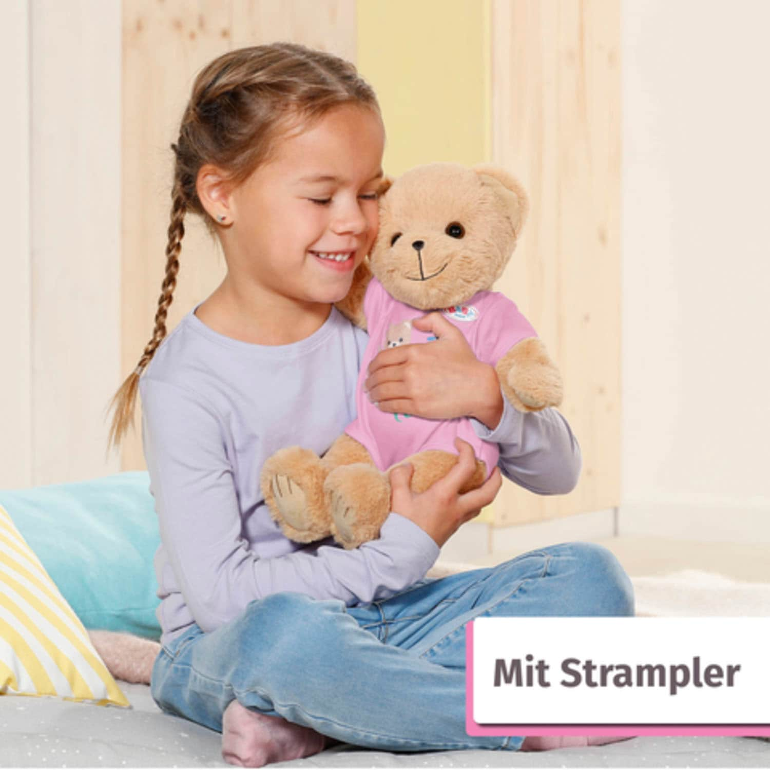 Baby Born Kuscheltier »Teddy Bär, pink«, inklusive Strampler - Teddybär