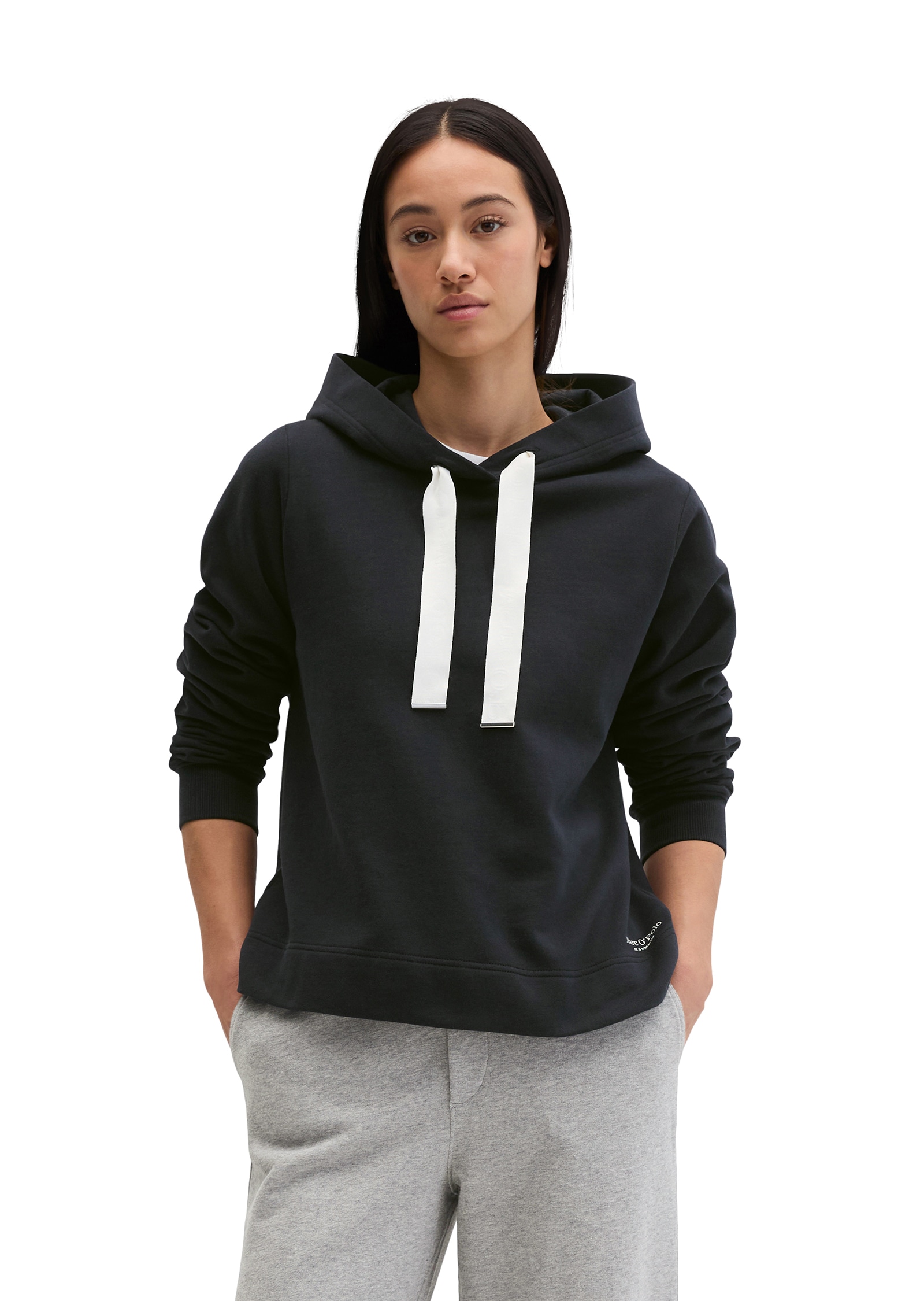 Marc O'Polo Hoodie , relaxed fit mit gepeachter Oberfläche
