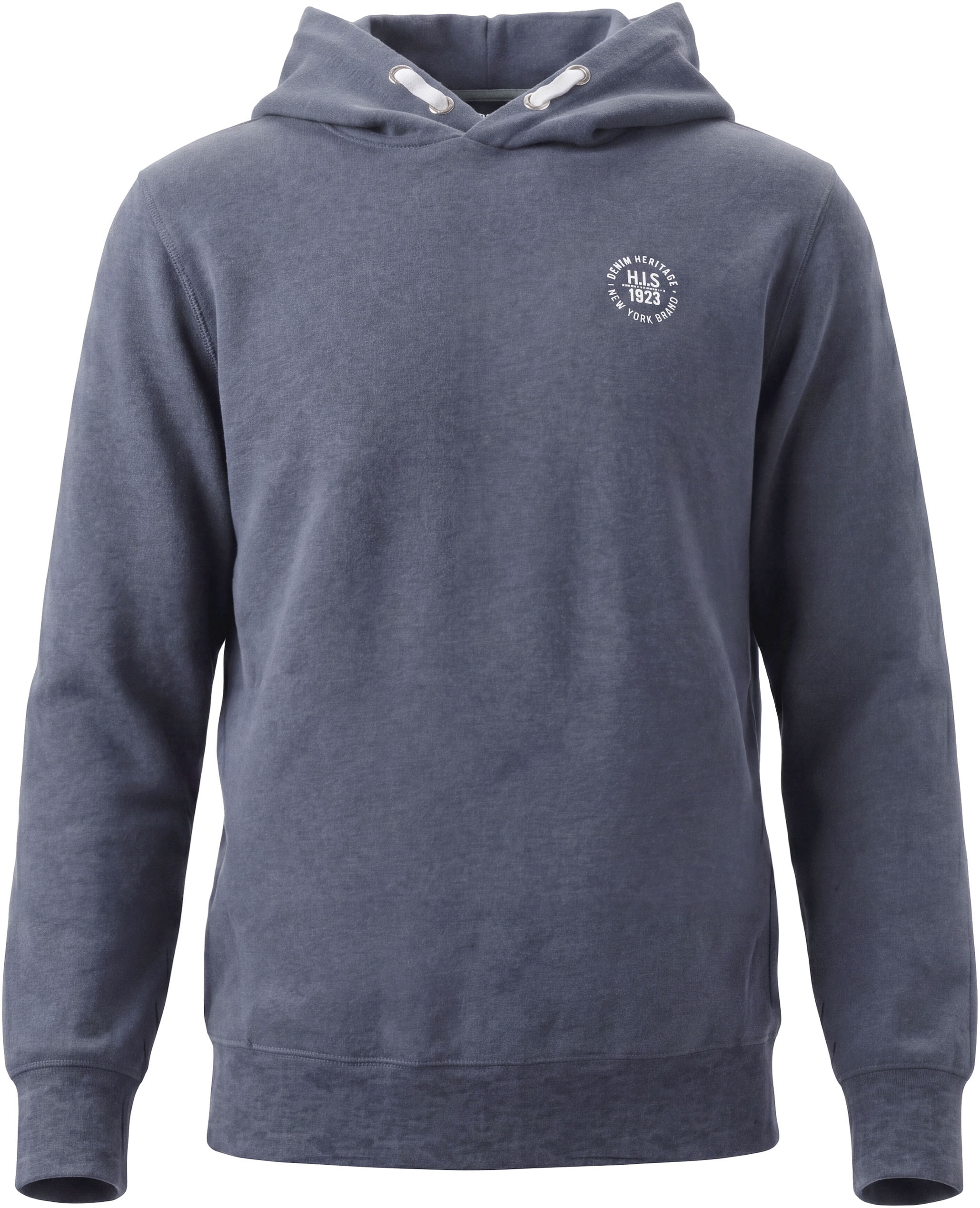 H.I.S Kapuzensweatshirt »H.I.S Hoodie mit Logo-Druck in melierter Ware für Jungen«, Für TEENS. Hoodie mit kleinem Druck
