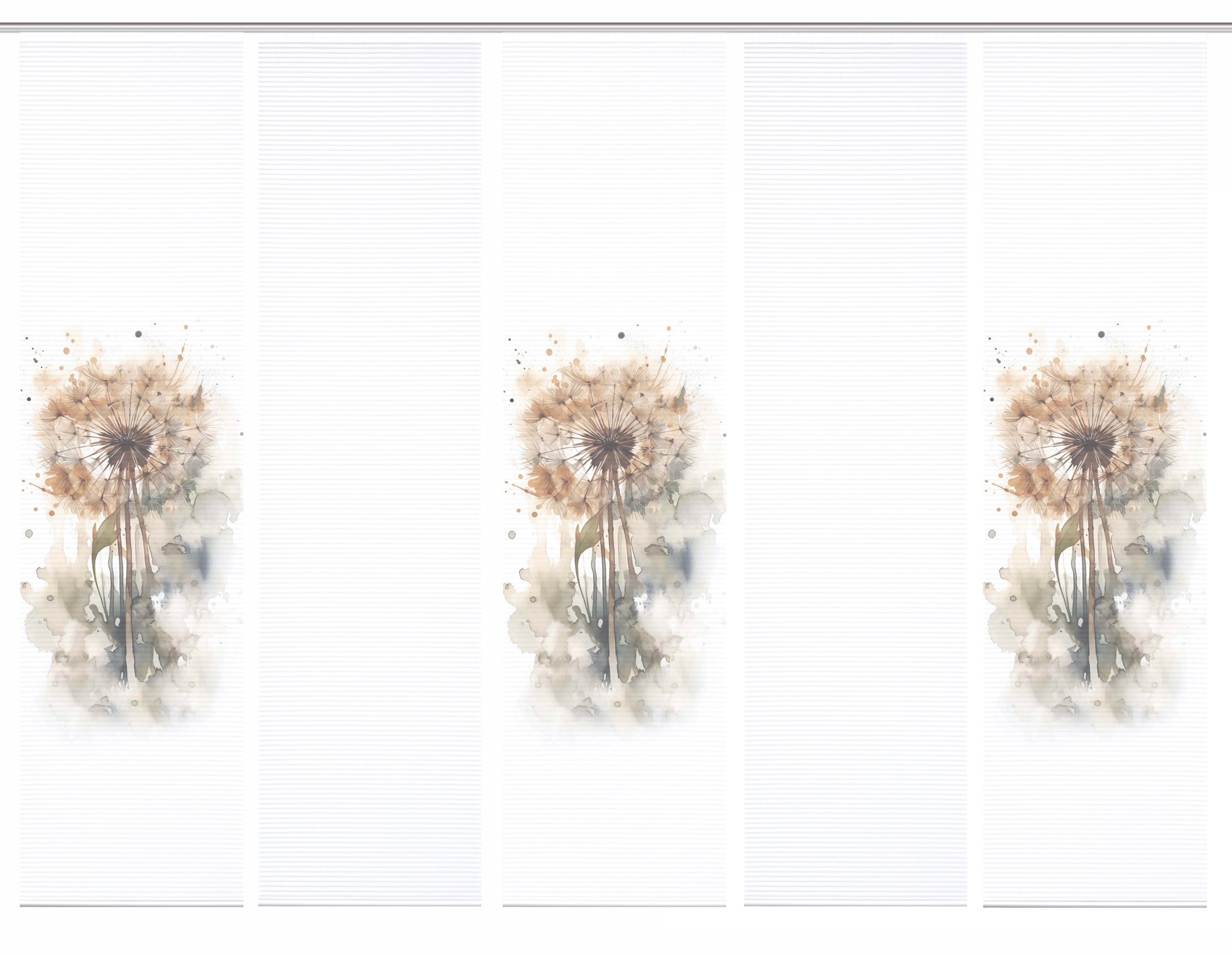 HOME in green Schiebegardine »AMARANDE« Paneelwagen 5 Stk. tlg. Bambusoptik, SET, recycelt, Digitaldruck