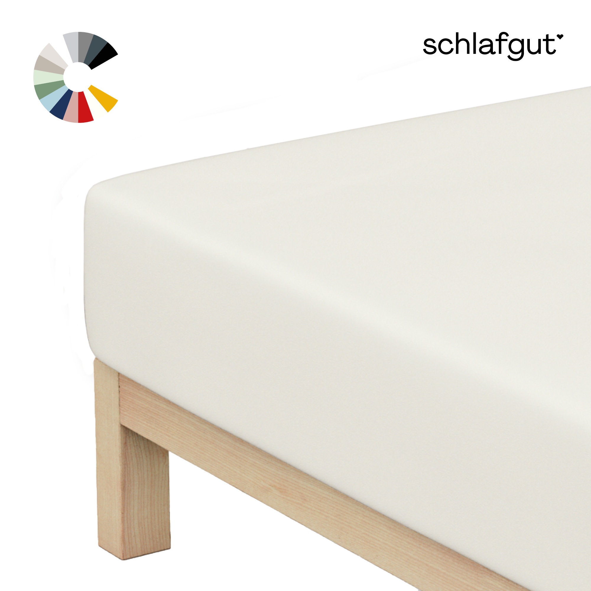 Schlafgut Spannbettlaken »Basic Cotton Spannbettlaken« Preiseinstiegsmodell, Größe 180-200x190-200 22