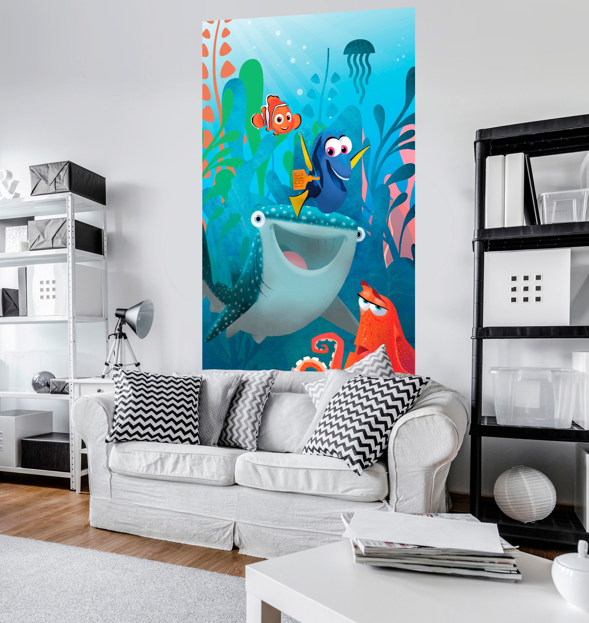 Komar Vliestapete »Digitaldruck Vlies -  Finding Dory Aquarell - Größe 150 x 250 cm« bedruckt glatt Kinderzimmer