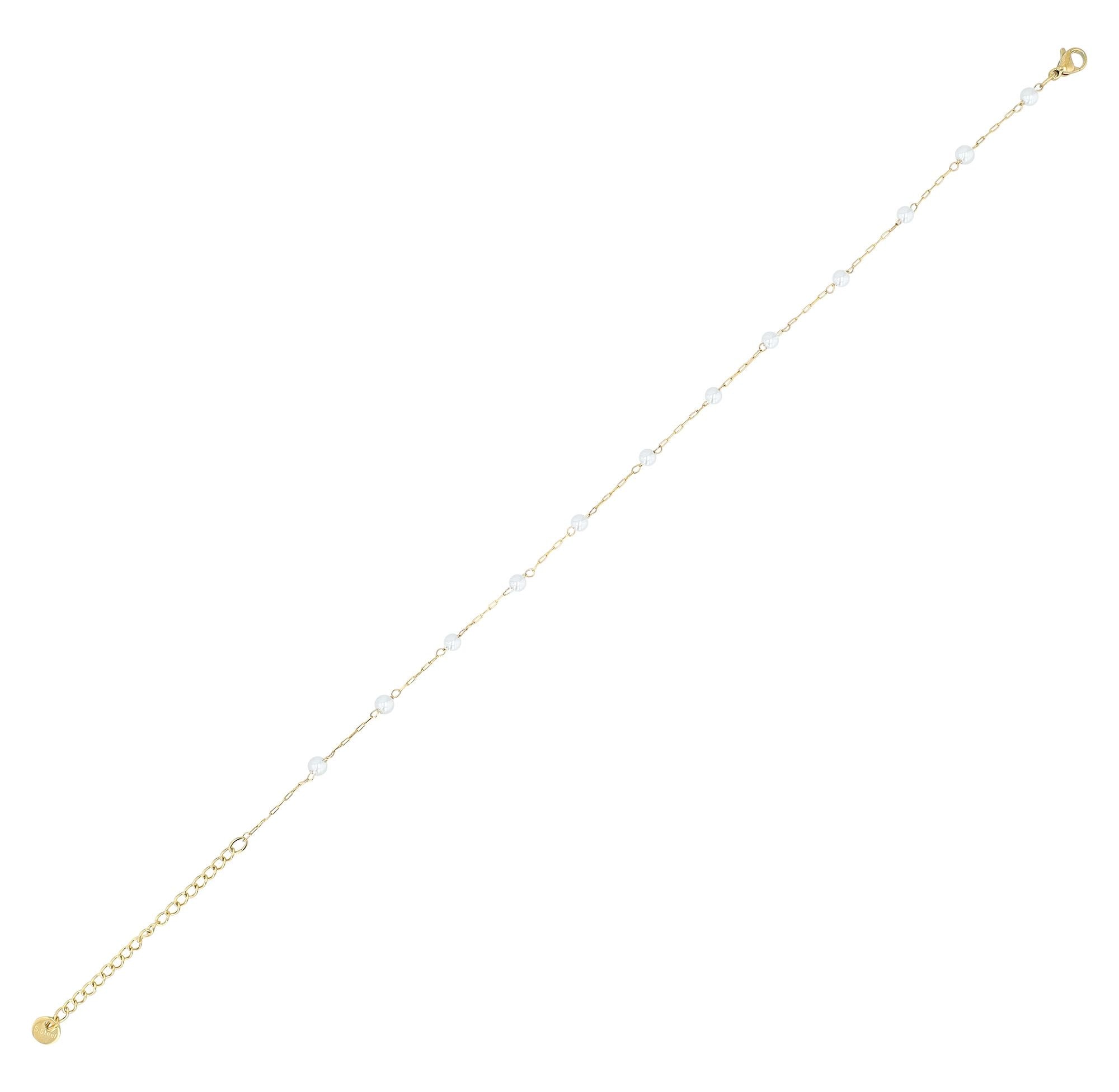 Adelia´s Fußkette »Edelstahl Fußkettchen mit schimmernder Perle«