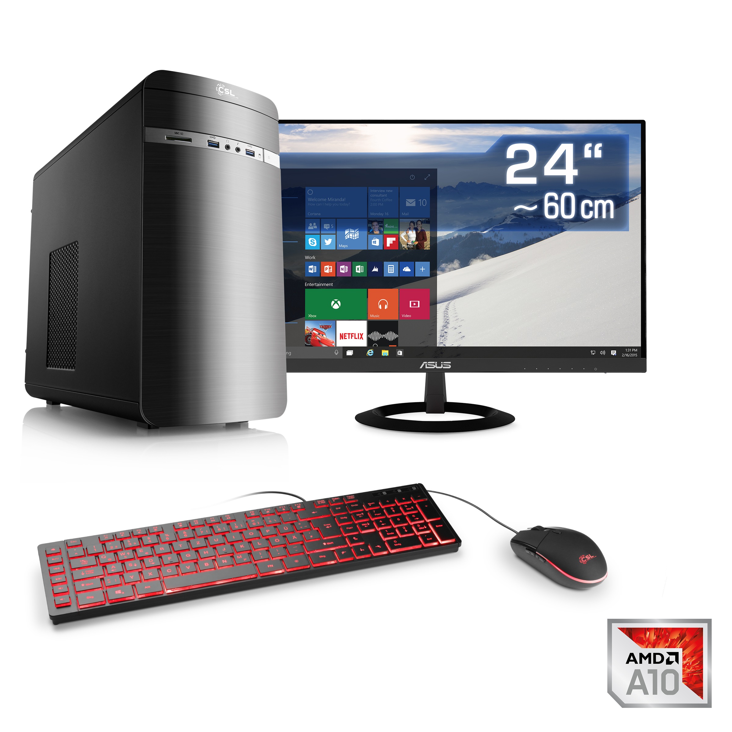 »Sprint T4365 Windows 10« PC-Komplettsystem (AMD, A10)