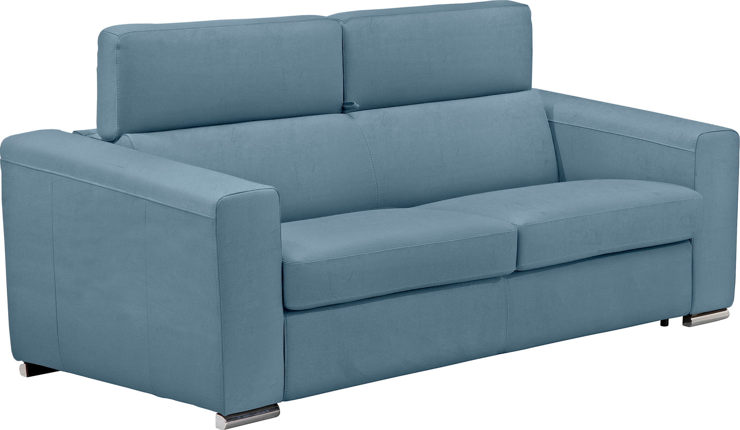 Egoitaliano Schlafsofa »Cabiria, Design und super Sitz- und Liegekomfort«, Sofa inkl. Schlaffunktion, Kopfteile verstellbar, mit Metallfüßen
