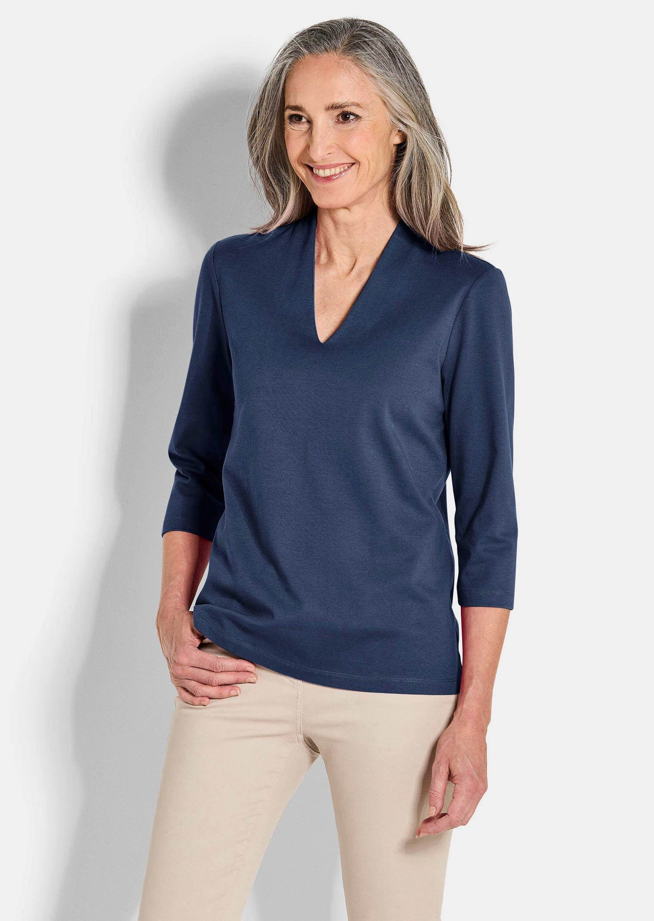 GOLDNER Kurzarmshirt »Basic-Shirt aus Interlock-Jersey«