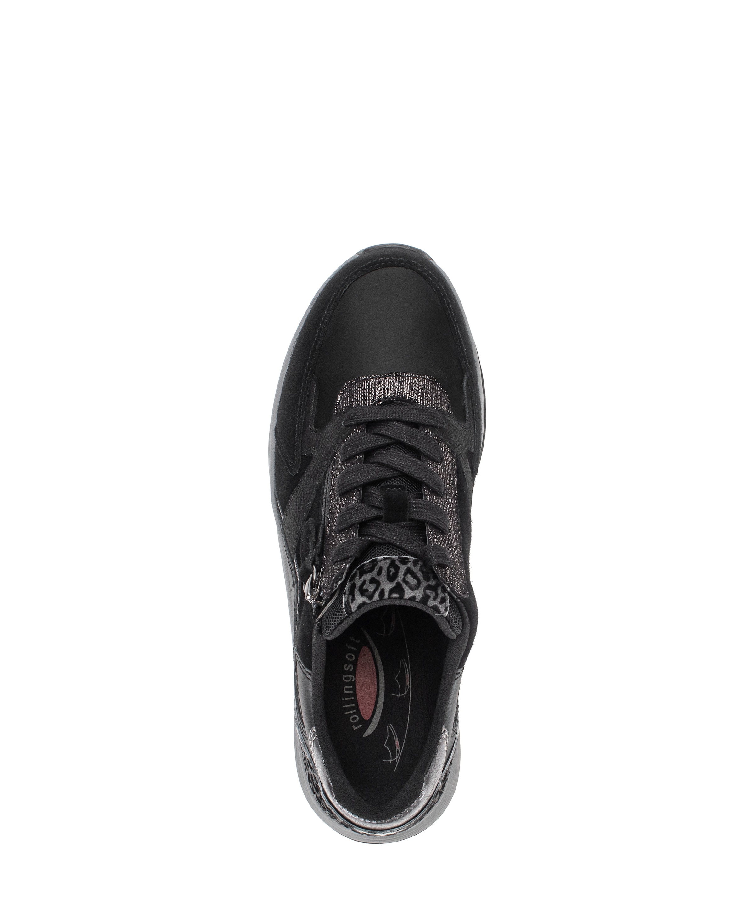 rollingsoft Keilsneaker  Halbschuh, Schnürer mit Kontrastbesätzen