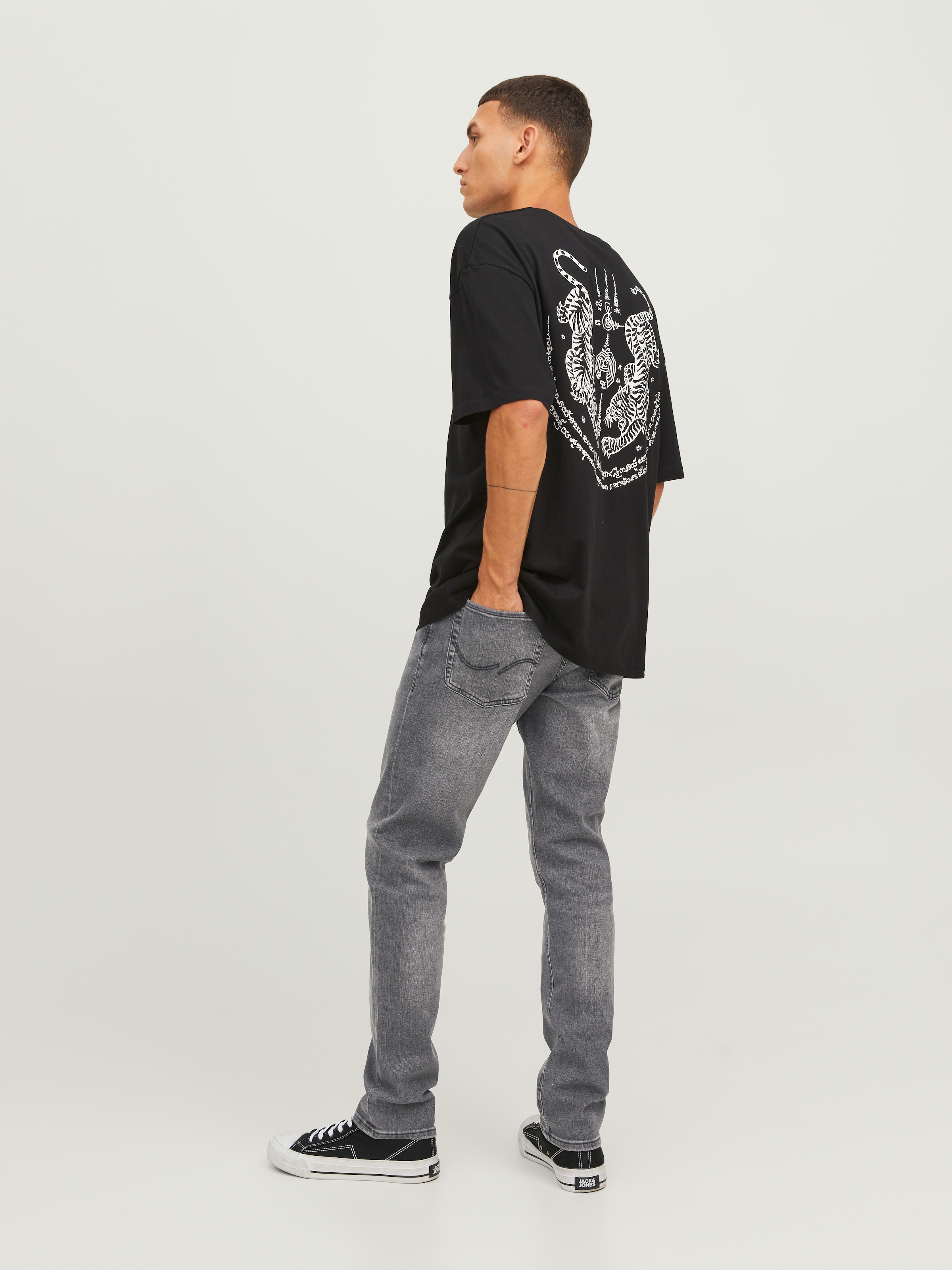 Jack & Jones Slim-fit-Jeans »JJIGLENN mit Used-Look und Stretchkomfort« Abriebeffekte, modisch, slim fit, Baumwollmischung