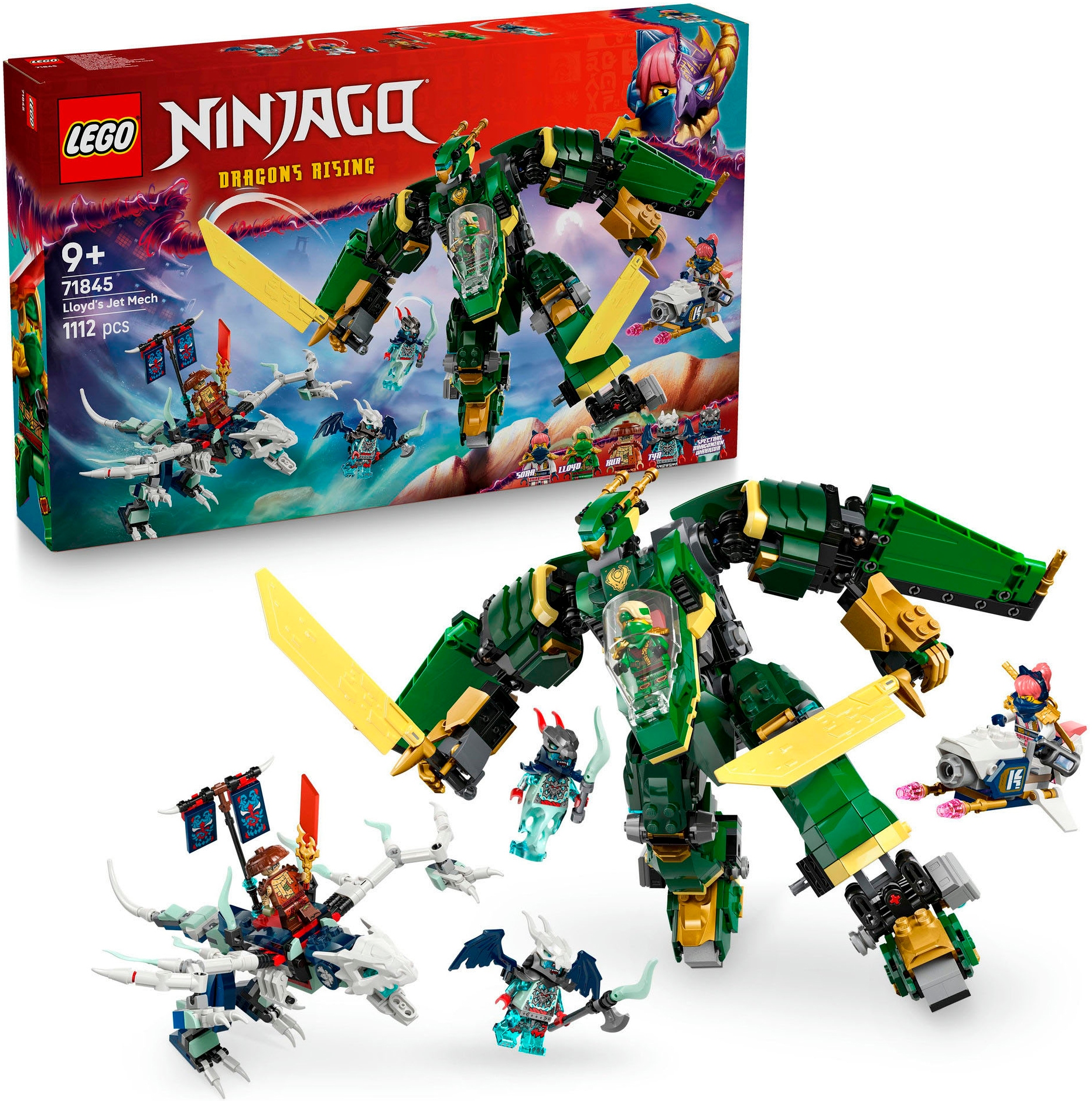 Lego Konstruktionsspielsteine »Lloyds Jet-Mech (71845), LEGO Ninjago« Made in Europe in bunt