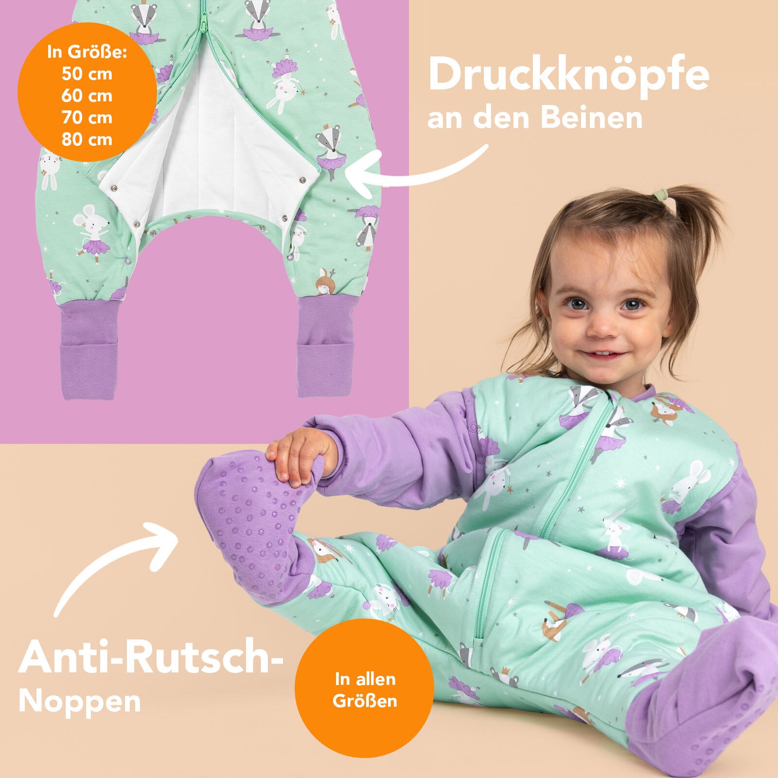 Schlummersack Babyschlafsack »Schlafsack mit Füßen 2.5 Tog«