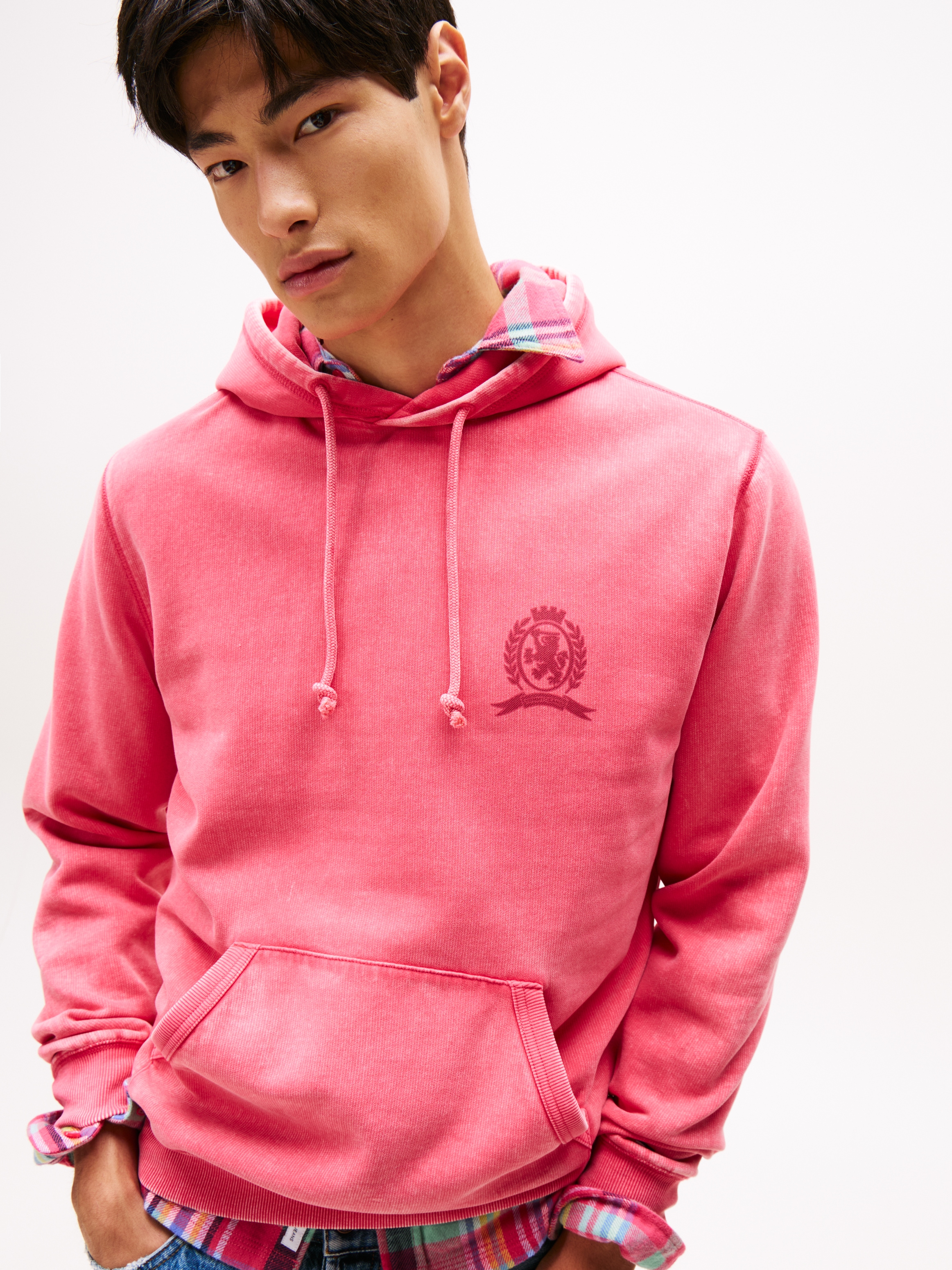 Tommy Jeans Hoodie »TJM WASHED CREST PLAY«, regular fit, Sweatshirt, Rückenprint