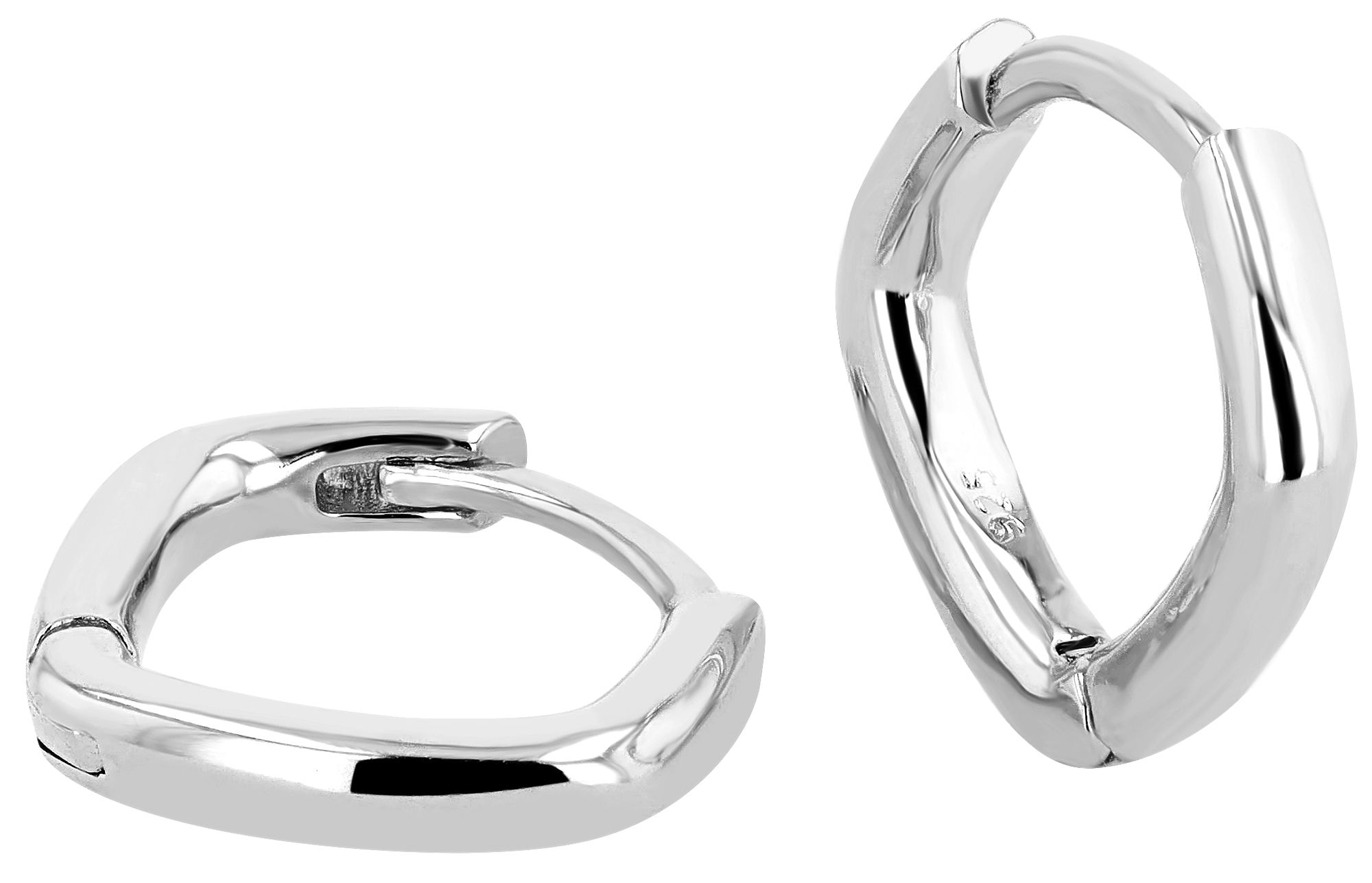 Adelia´s Paar Creolen »Damen Ohrringe ¿ Klappcreole aus 925 Silber«
