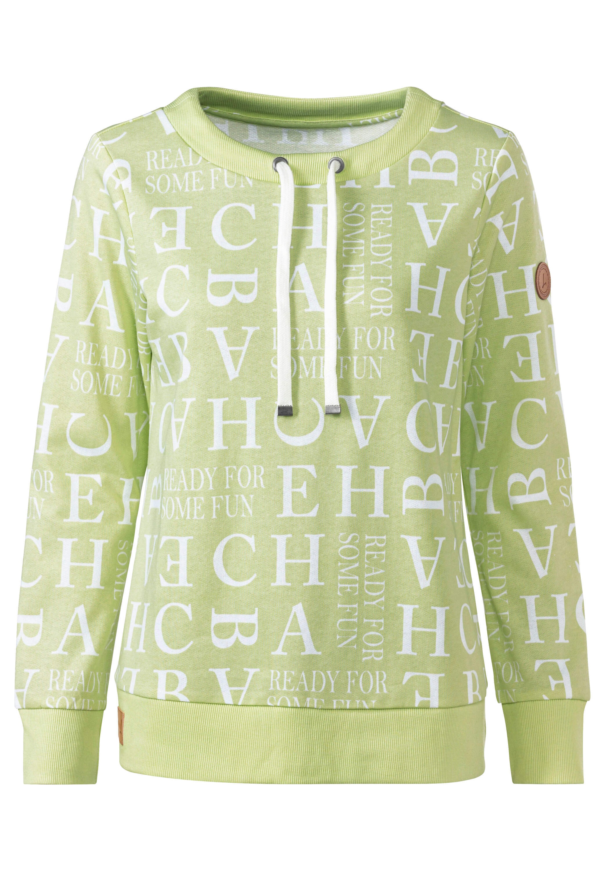 Witt Sweatshirt »Sweatshirt Sweatshirt mit Kordeldurchzug am Ausschnitt«
