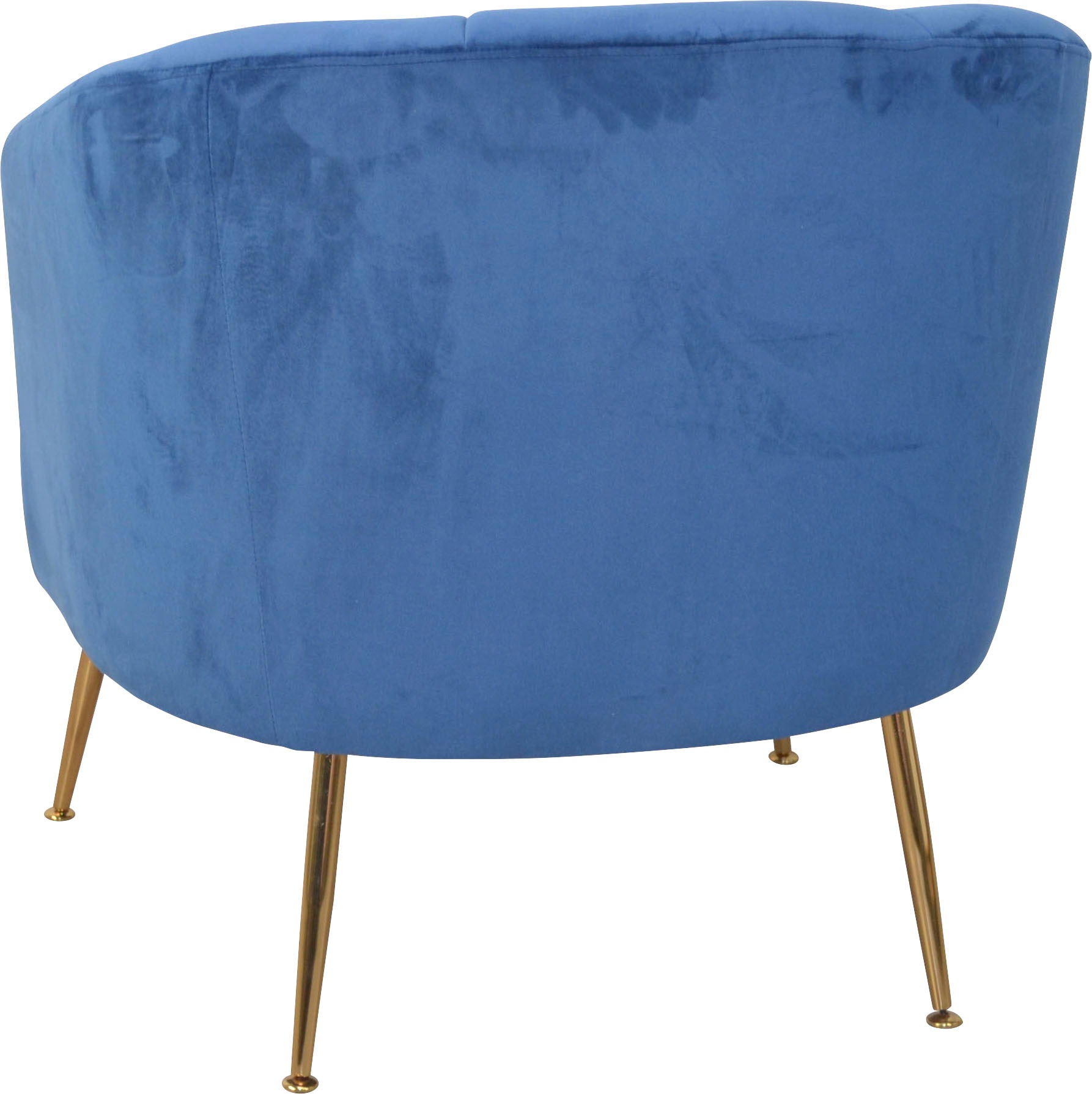 HOFMANN LIVING AND MORE Sessel Beine aus Stahlrohr, goldfarben lackiert, Samtbezug