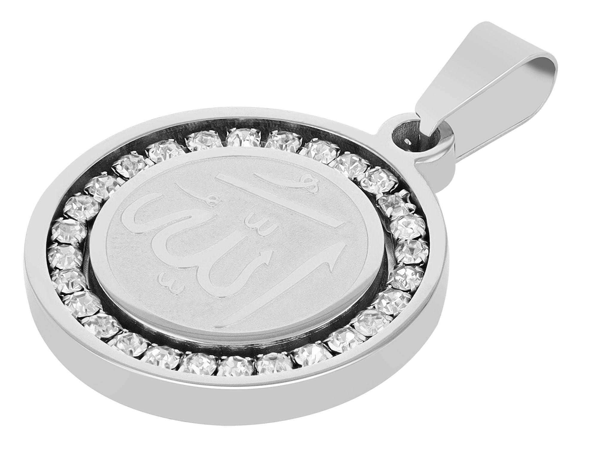 Adelia´s Kettenanhänger »Unisex Anhänger aus Edelstahl mit Strass Steinchen«