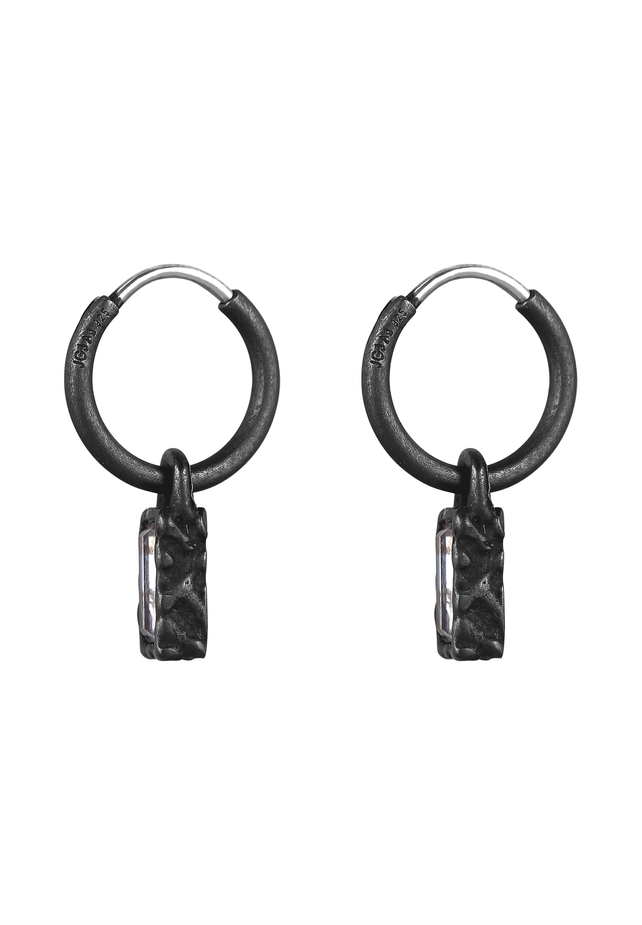 Kuzzoi Paar Creolen »Ohrringe Creolen mit Kristallen von Swarovski(R) Blau 925 Sterling Silber«