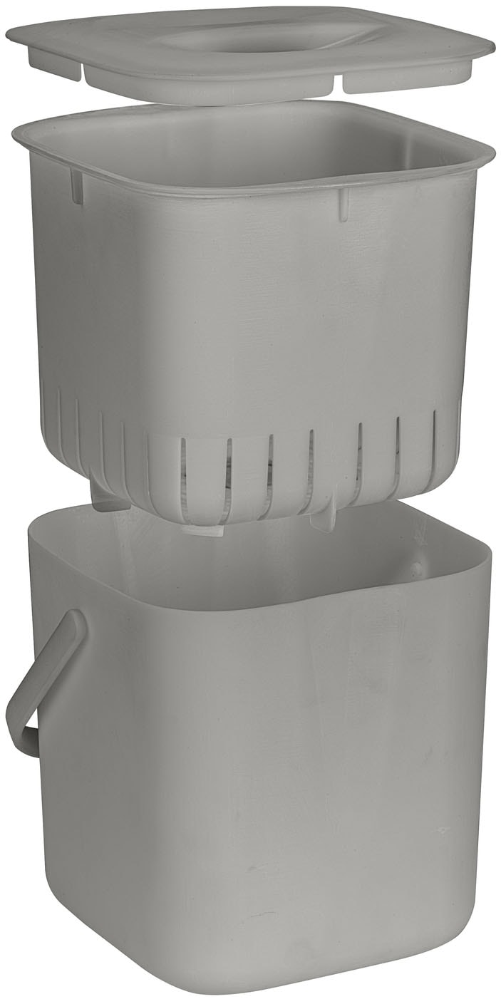 WENKO Biomülleimer »Modell Conny« 1 Behälter Komposteimer, Abfallsammler mit herausnehmbarem Sieb und Henkel, 3 L