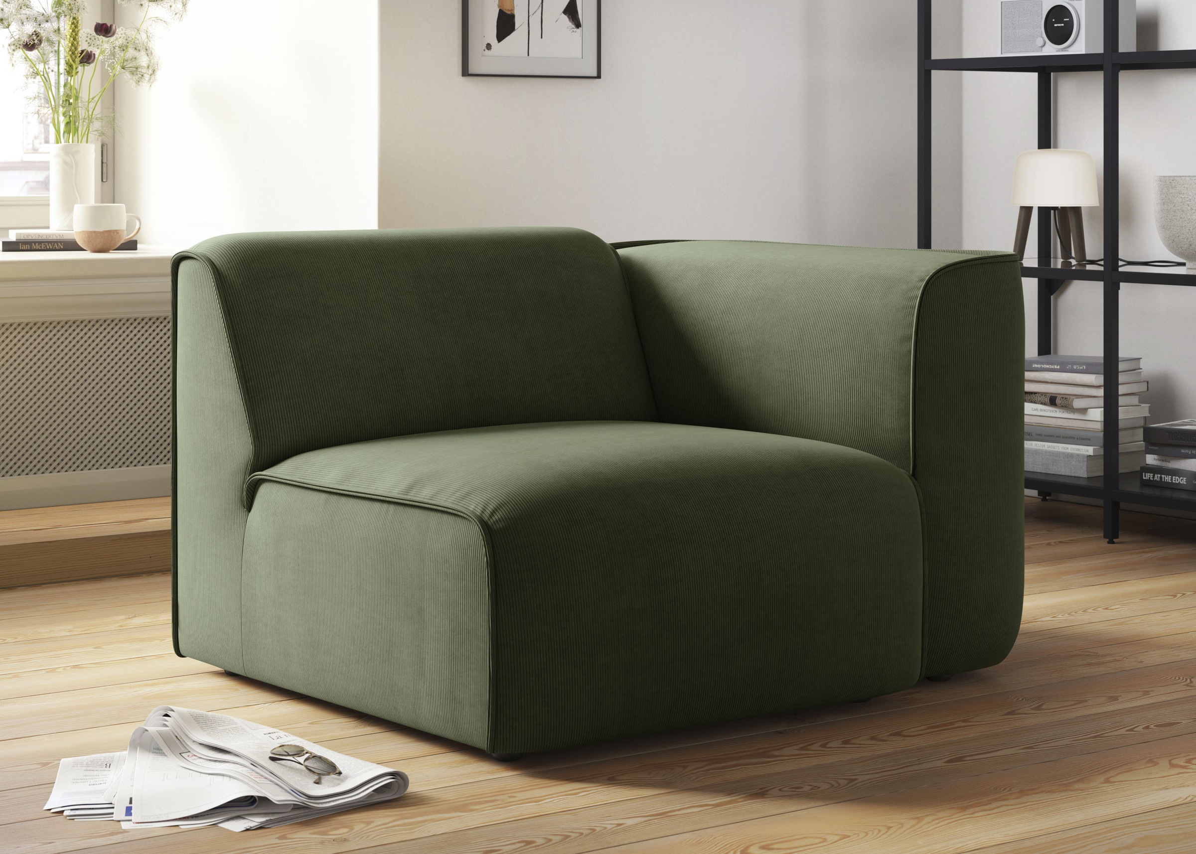 RAUM.ID Sessel »Merid Sofa-Eckelement, Maße B/T/H: 109/97/46 cm«, als Modul oder separat verwendbar, für individuelle Zusammenstellung