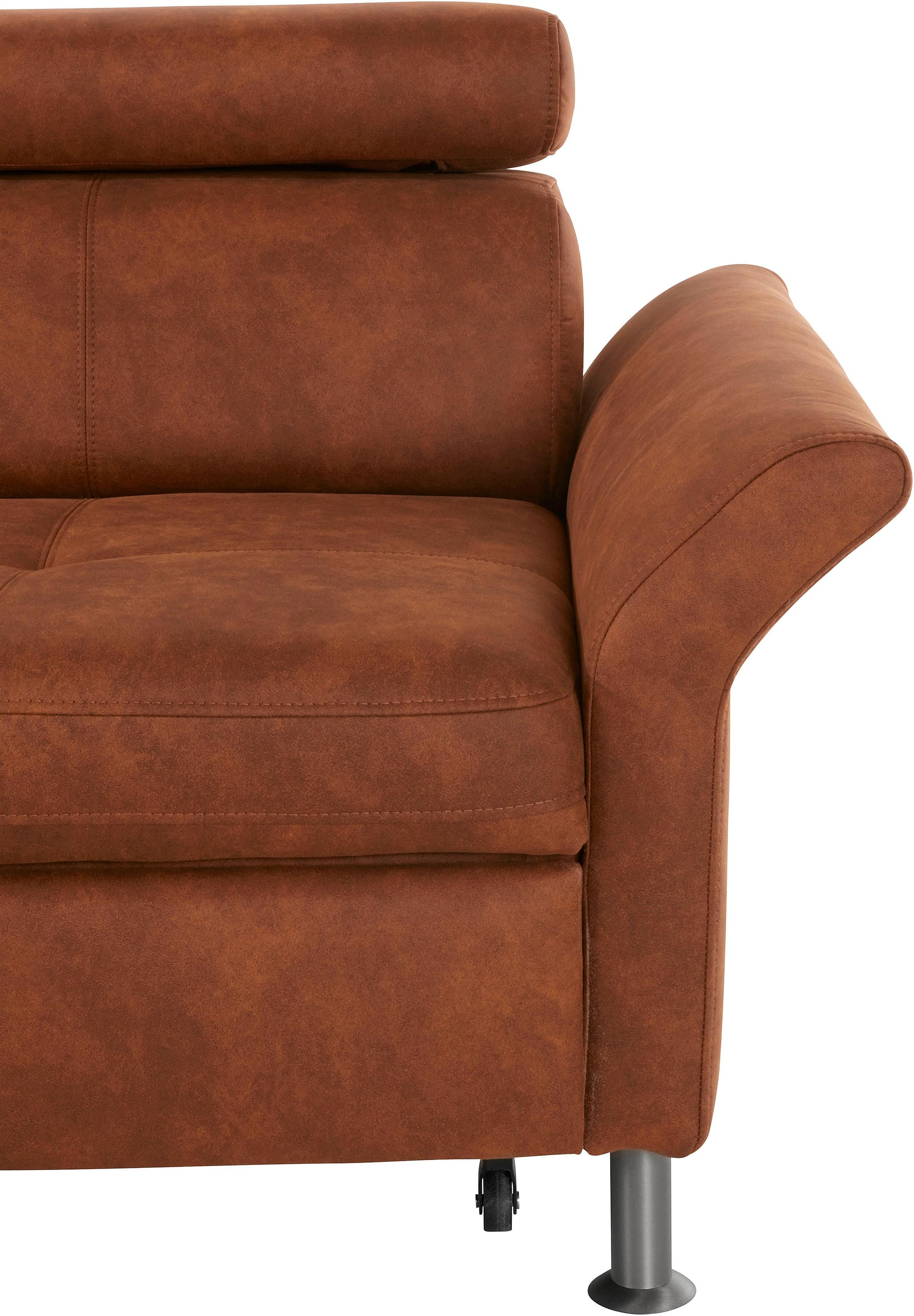 exxpo - sofa fashion Ecksofa »Maretto, bequem und komfortabel, L-Form«, inkl. Kopf- bzw. Rückenverstellung, wahlweise mit Bettfunktion