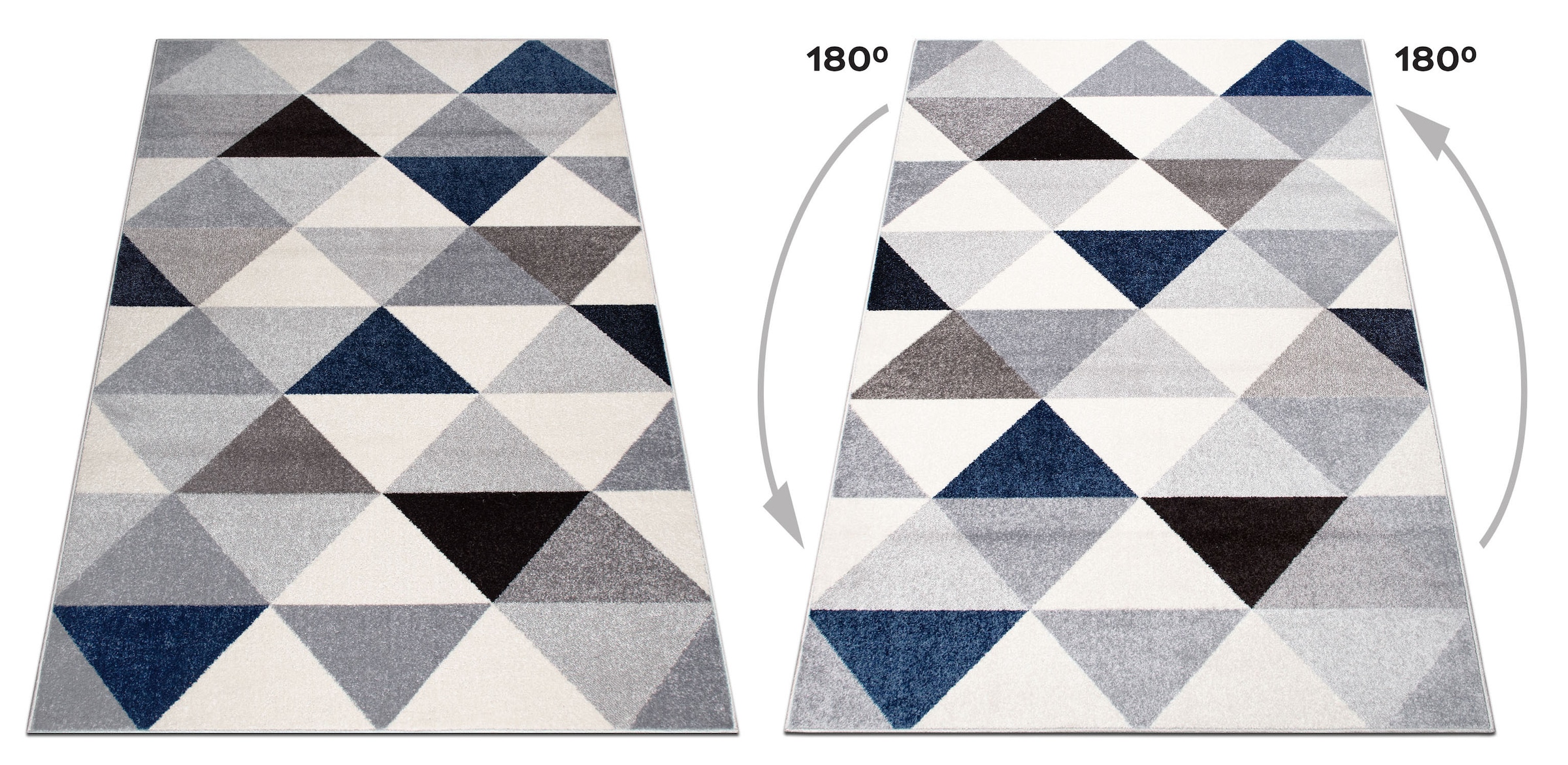 my home Teppich »Berlad Geo«, rechteckig, 9 mm Höhe, mit besonders weichem Flor, Kurzflor, modernes geometrisches Design