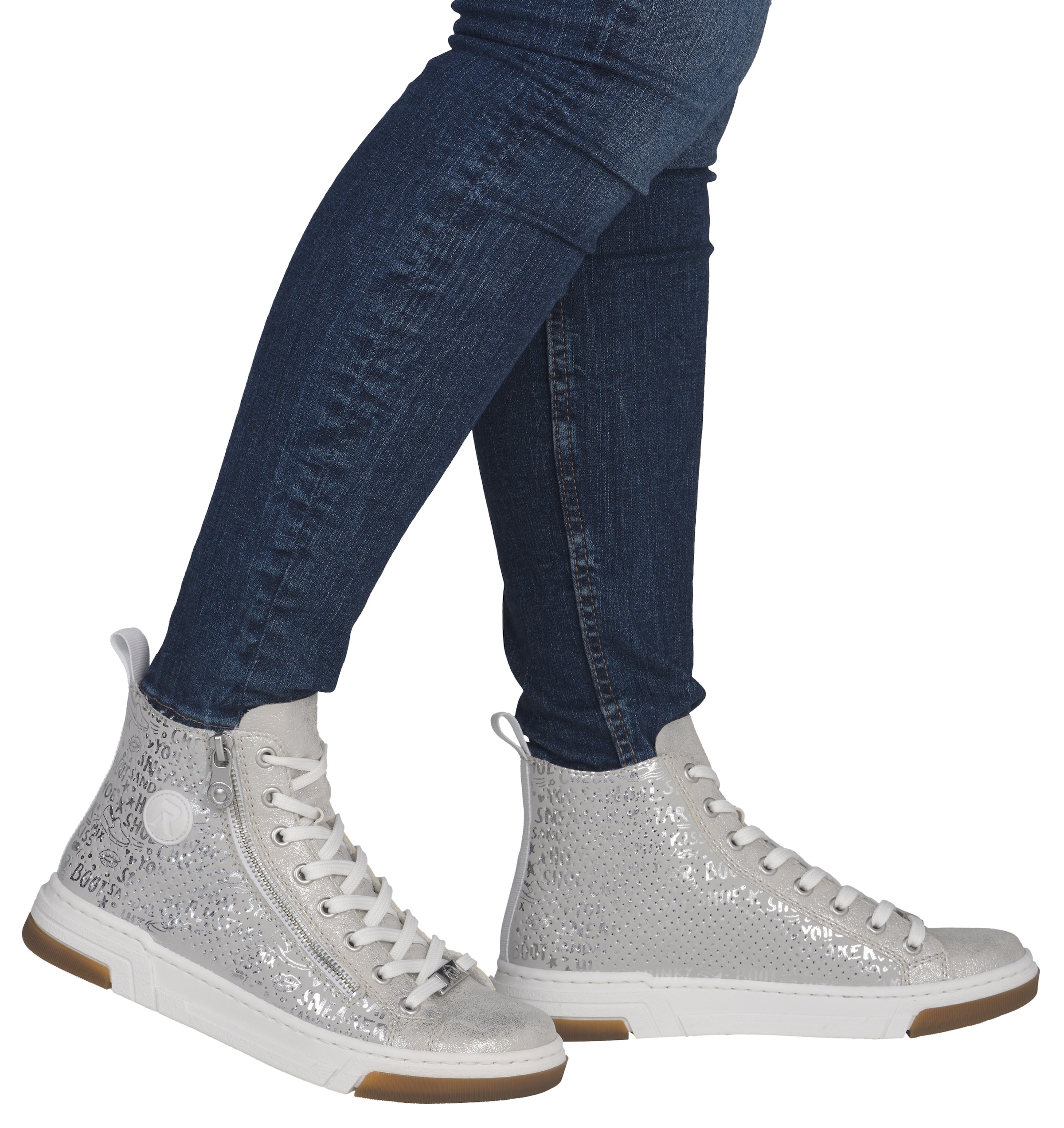 Rieker Sneaker  High Top-Sneaker, Freizeitschuh, Schnürschuh mit Plateausohle